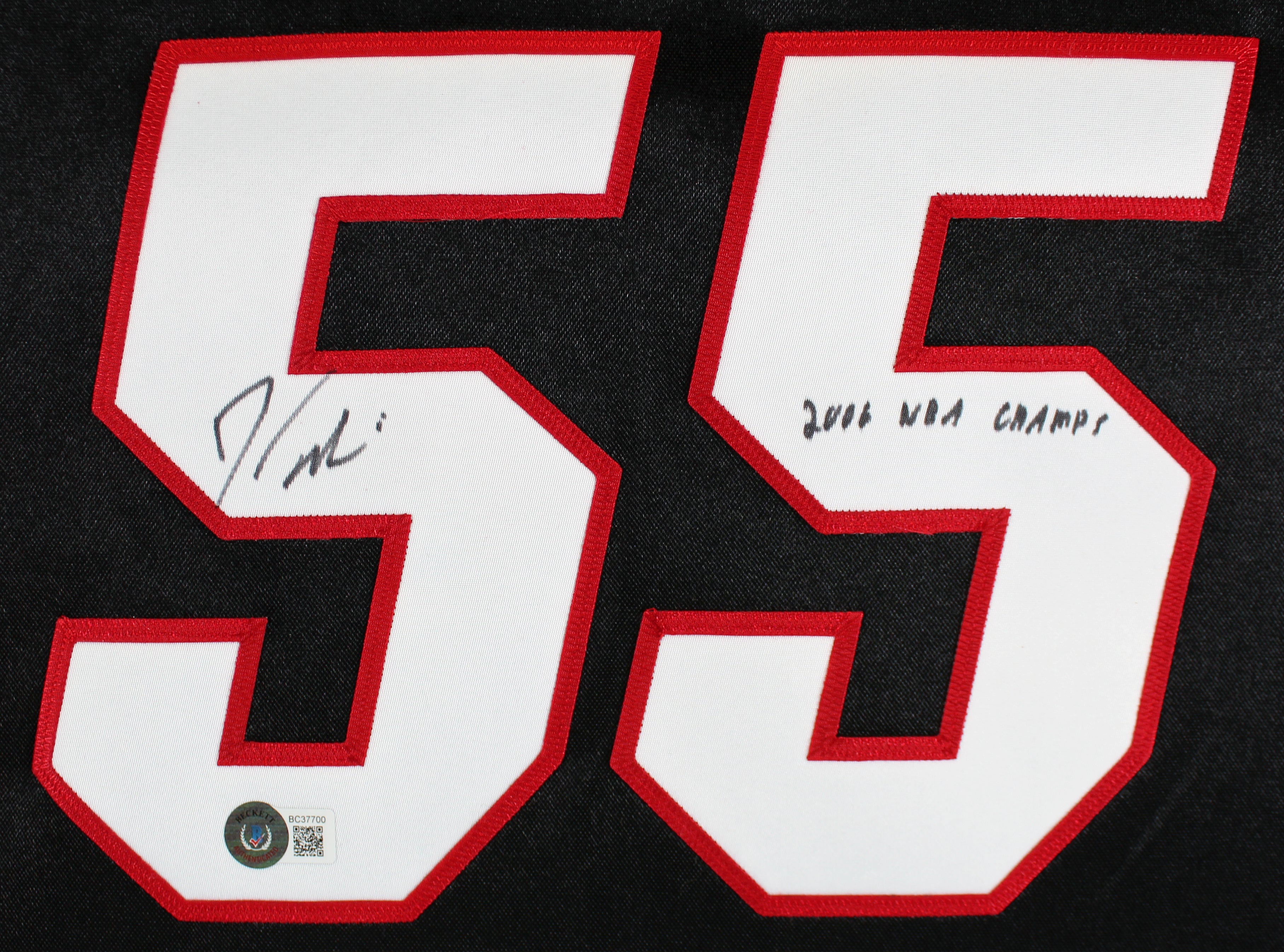 Heat Jason Williams "2006 NBA Champs" Signed Black M&N HWC Authentic Jersey BAS