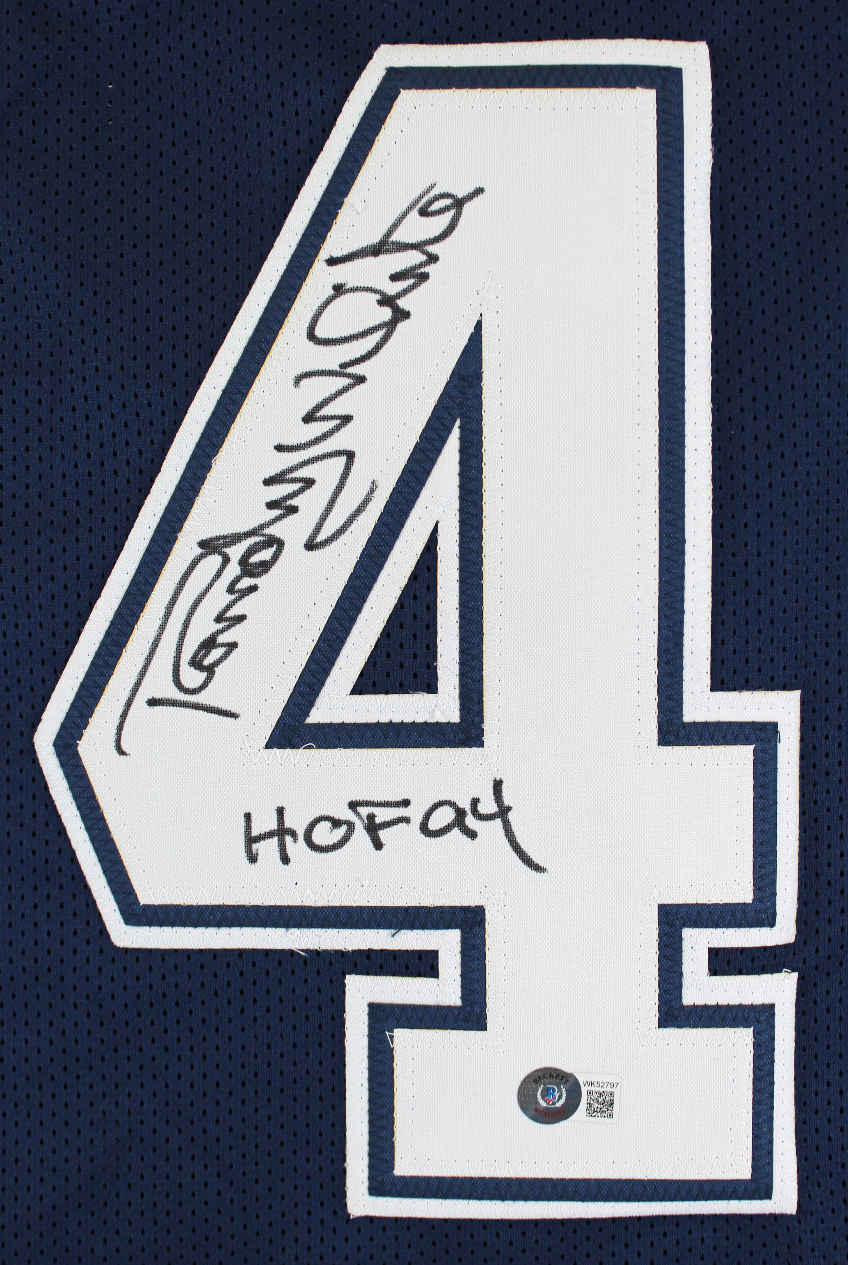 Randy White "HOF 94" Authentic Signed Blue Pro Style Jersey BAS Witnessed