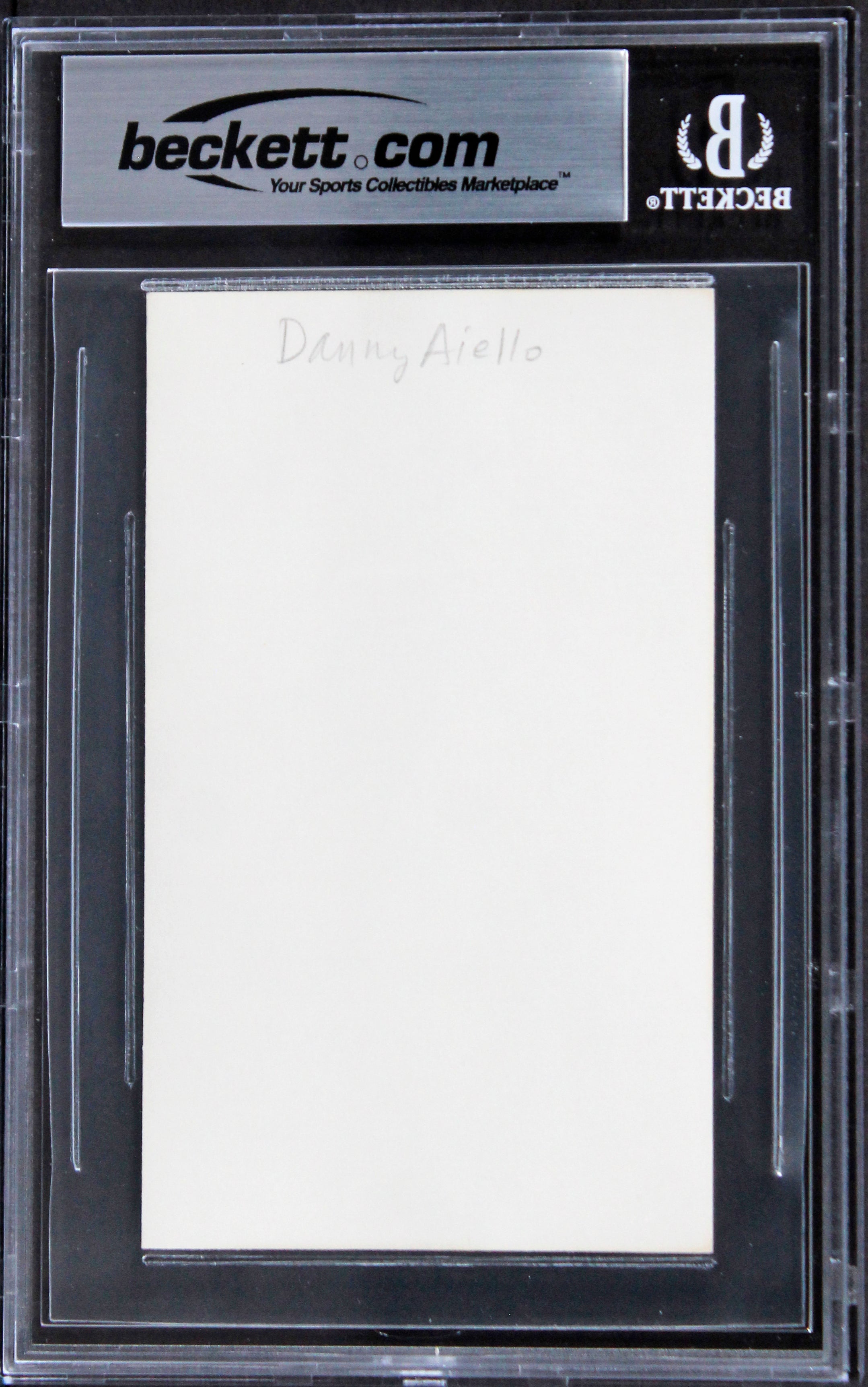 Danny Aiello Do the Right Thing Authentic Signed 3x5 Index Card BAS Slabbed