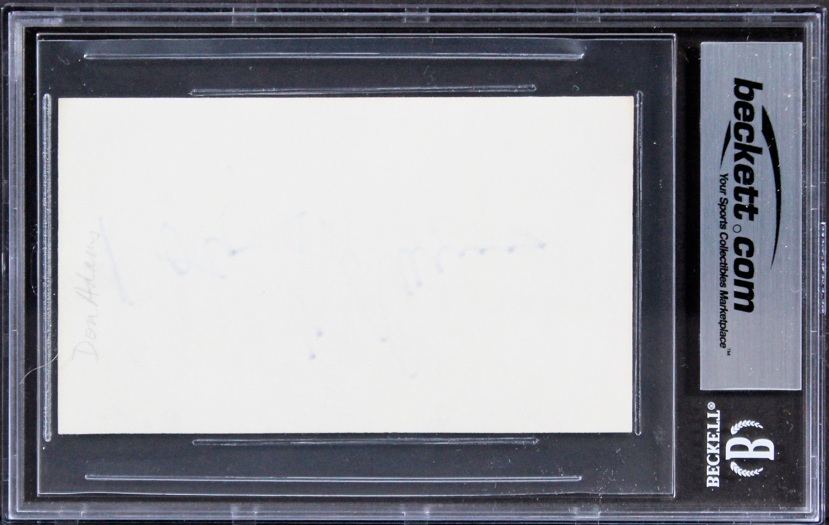 Don Adams Get Smart Authentic Signed 3x5 Index Card Autographed BAS Slabbed