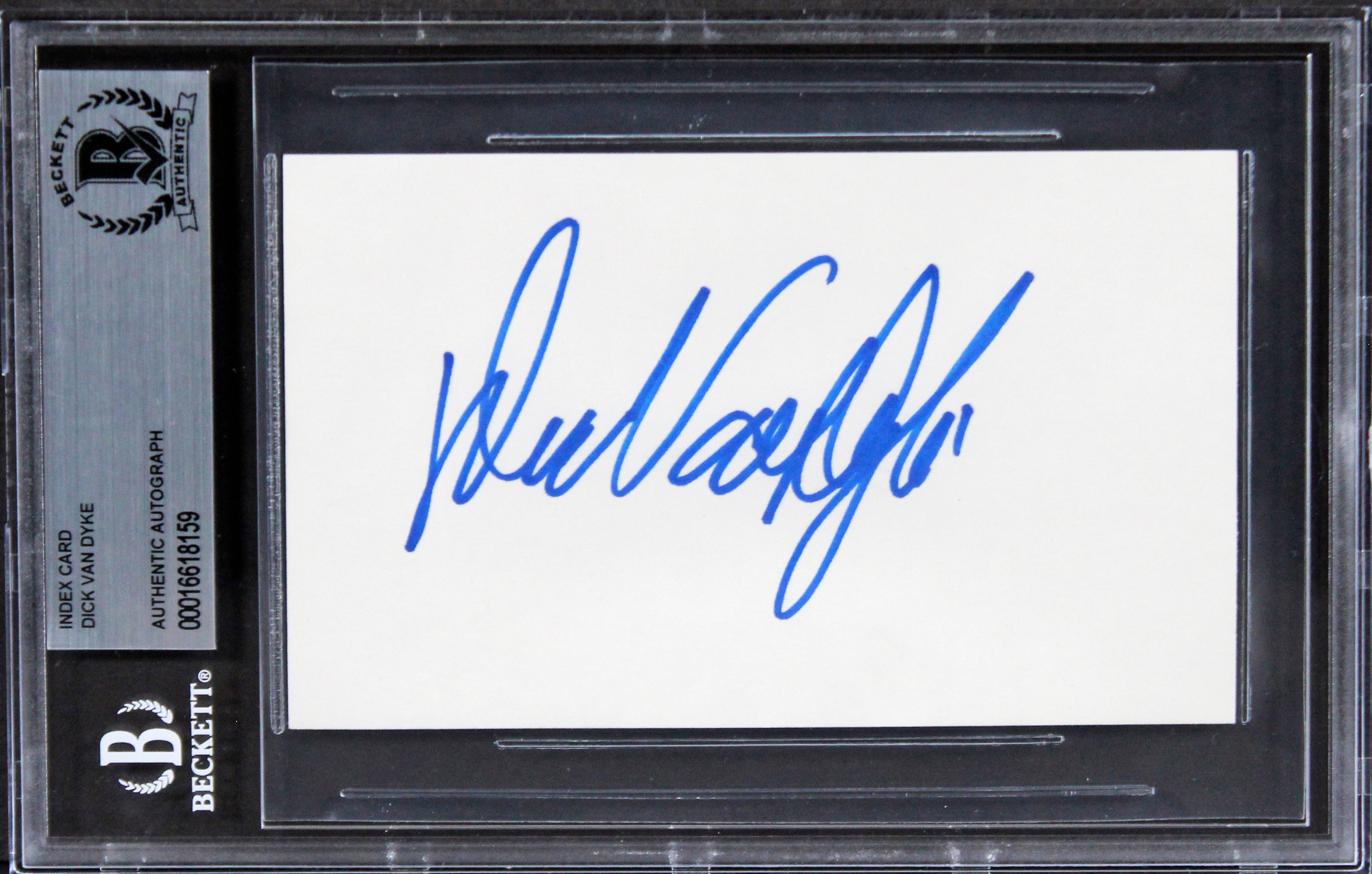 Dick Van Dyke Mary Poppins Authentic Signed 3x5 Index Card BAS Slabbed 2