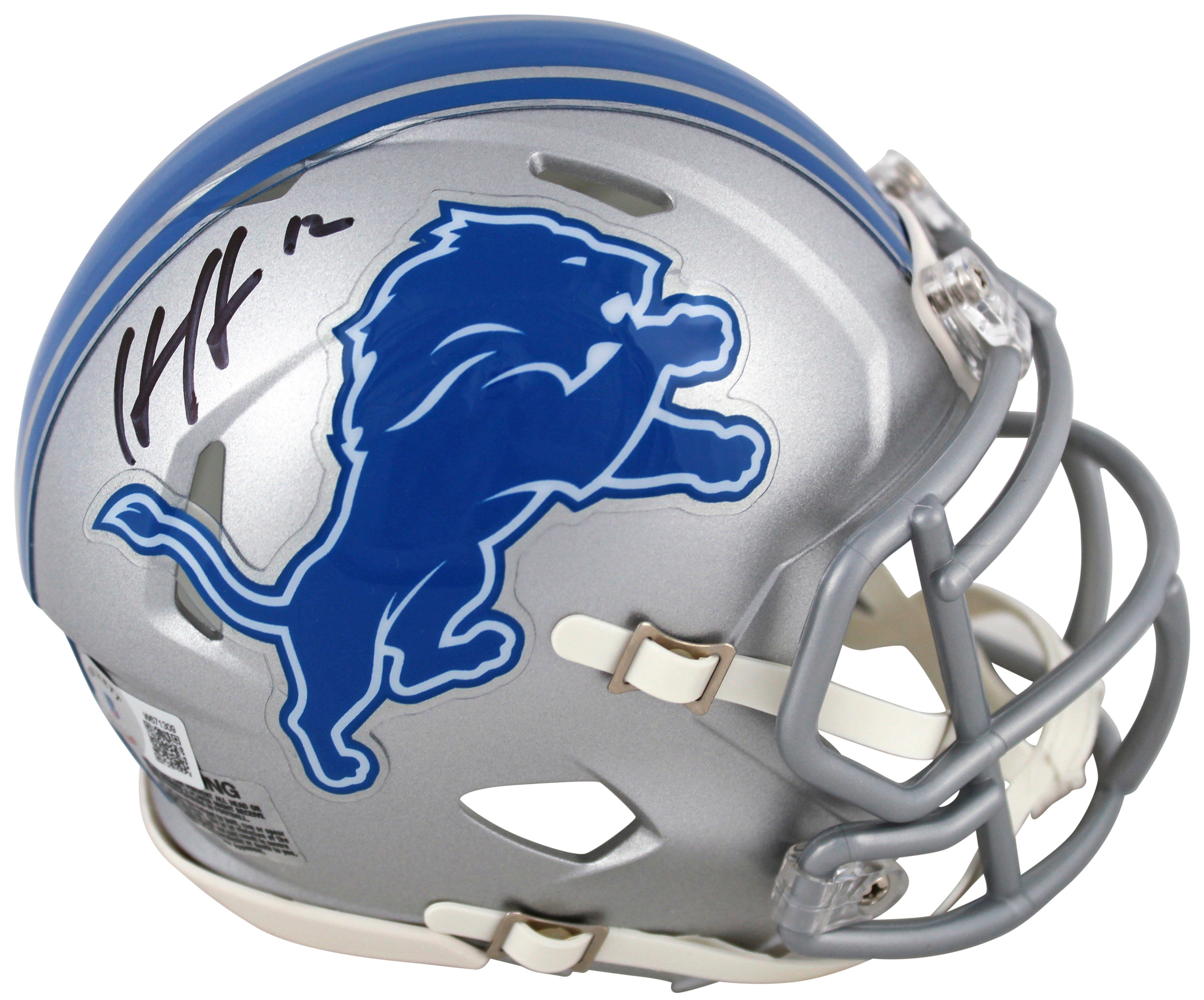 Lions Hendon Hooker Authentic Signed Speed Mini Helmet BAS Witnessed