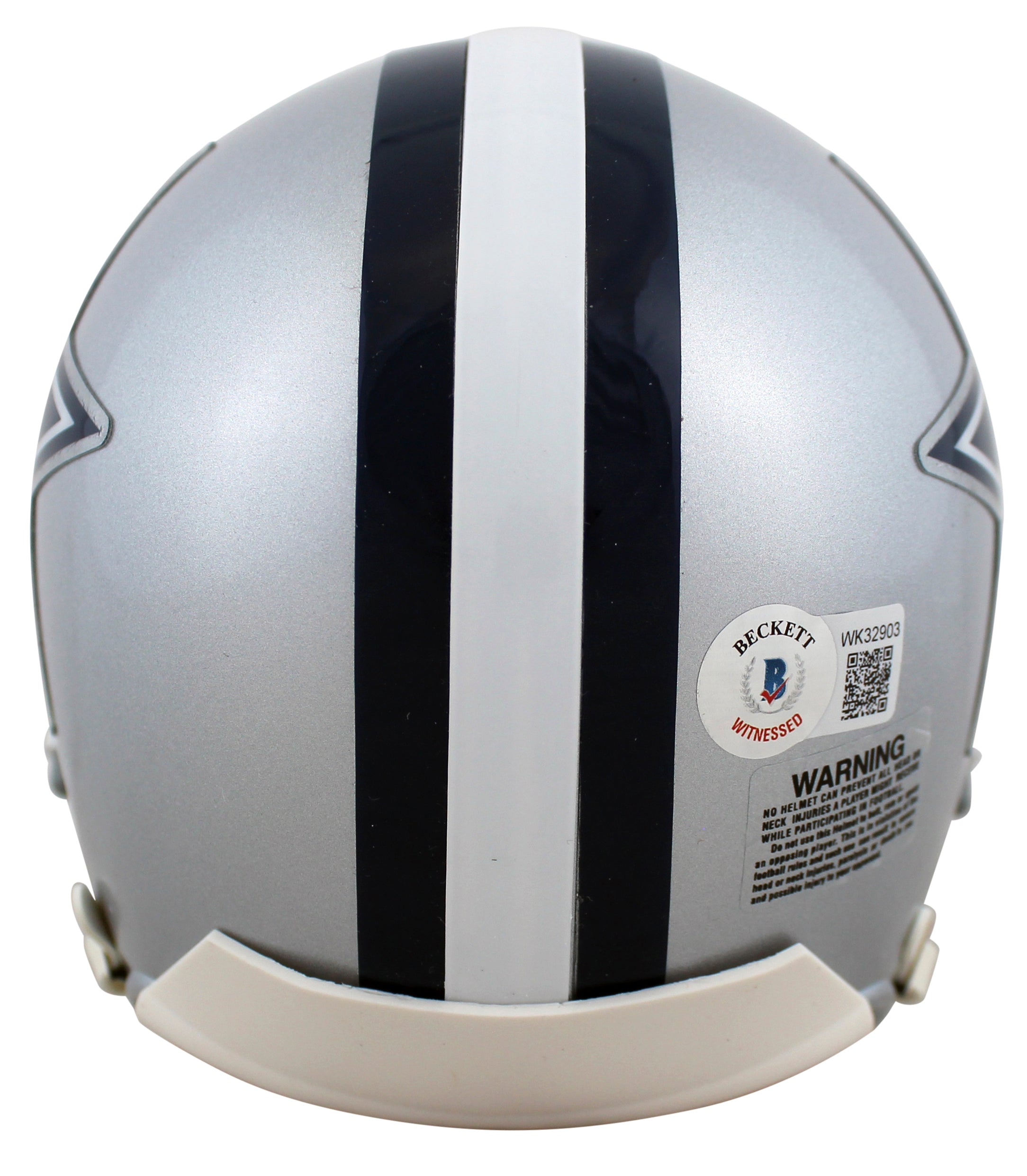 Cowboys Gil Brandt Authentic Signed Silver Rep Mini Helmet BAS Witnessed