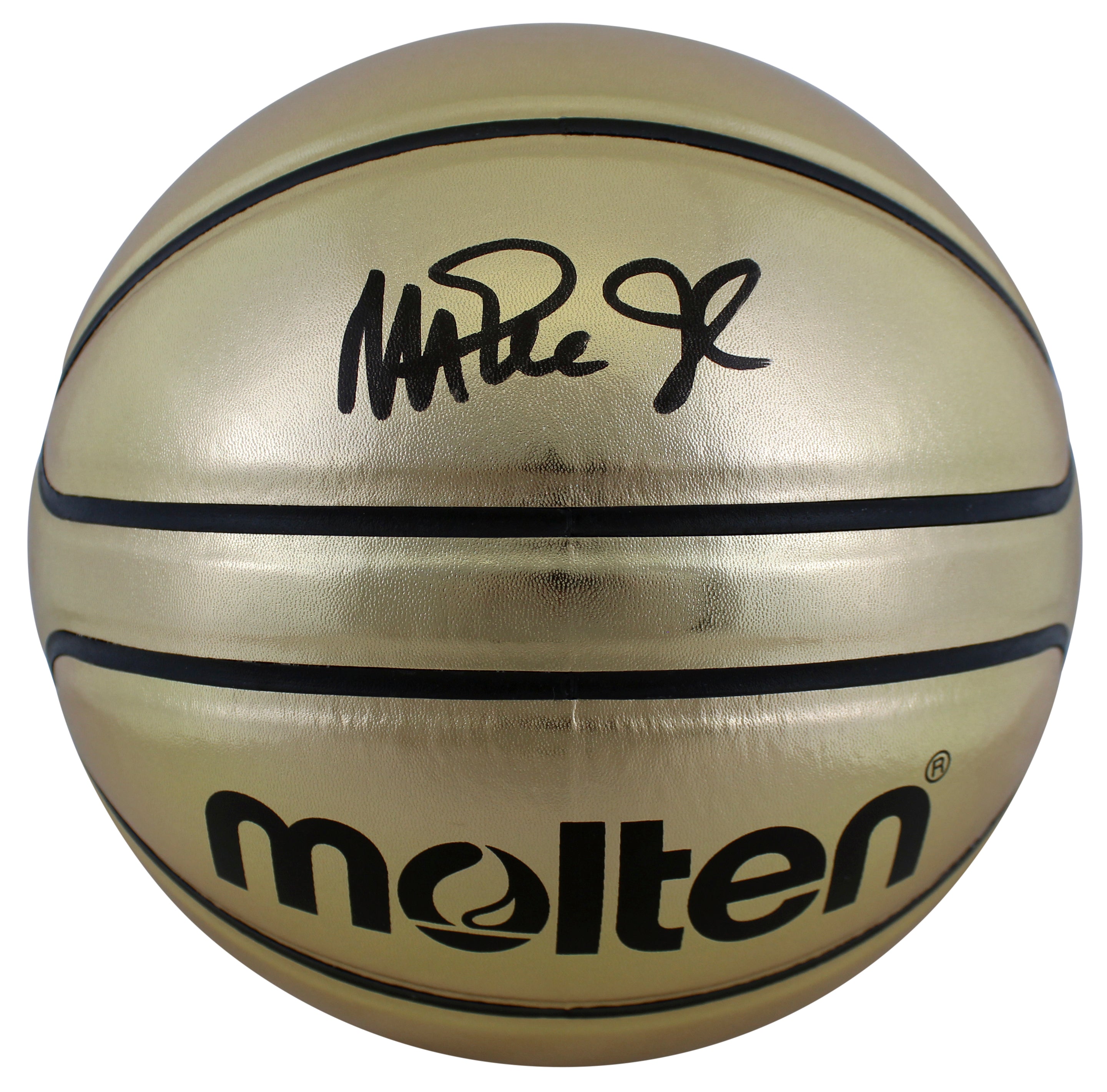 Lakers Magic Johnson Authentic Signed Gold Molten Basketball BAS Witnessed