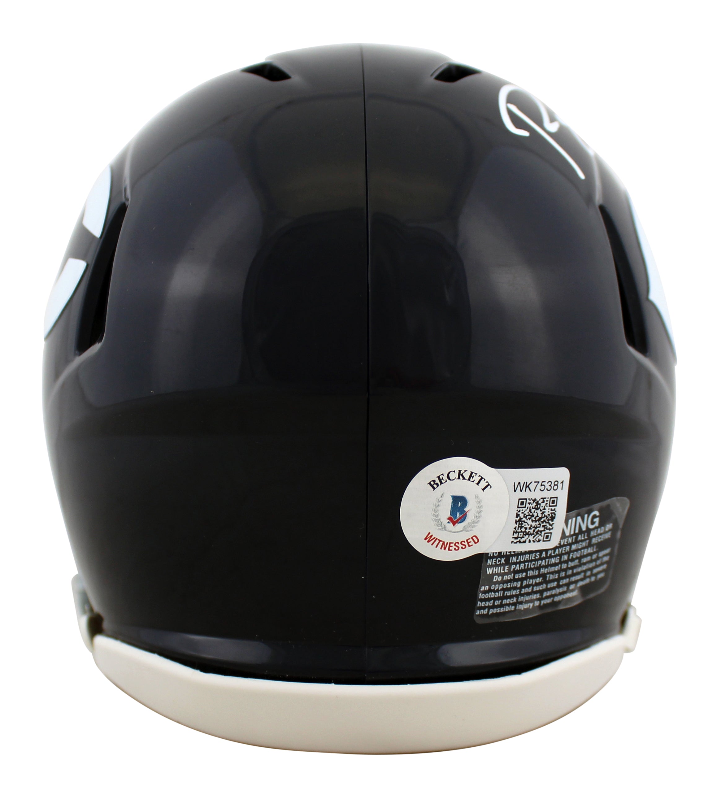 Bears Roquan Smith Authentic Signed 60's Classic Speed Mini Helmet BAS Witnessed