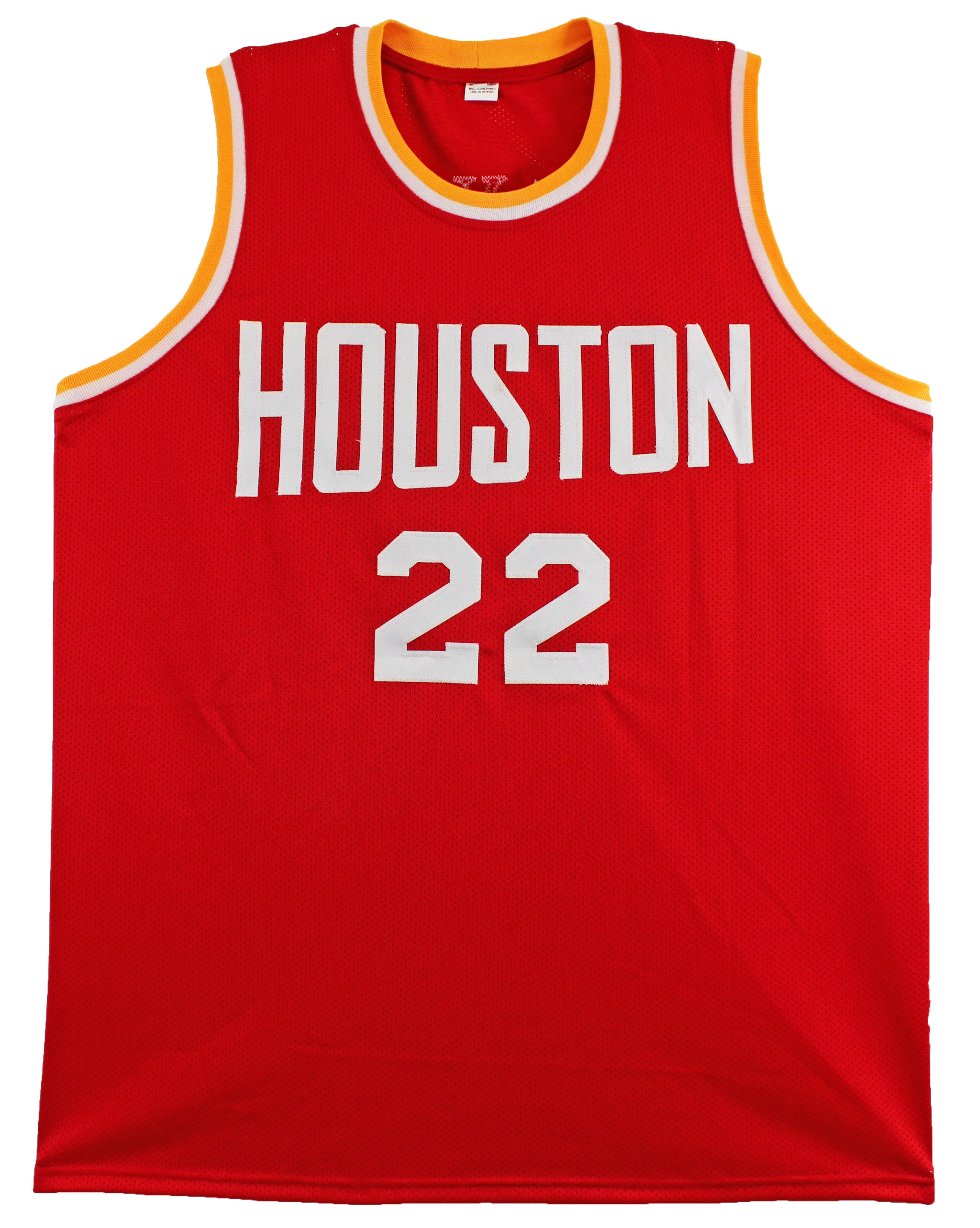 Clyde Drexler Authentic Signed Red Pro Style Jersey Autographed JSA Witnessed