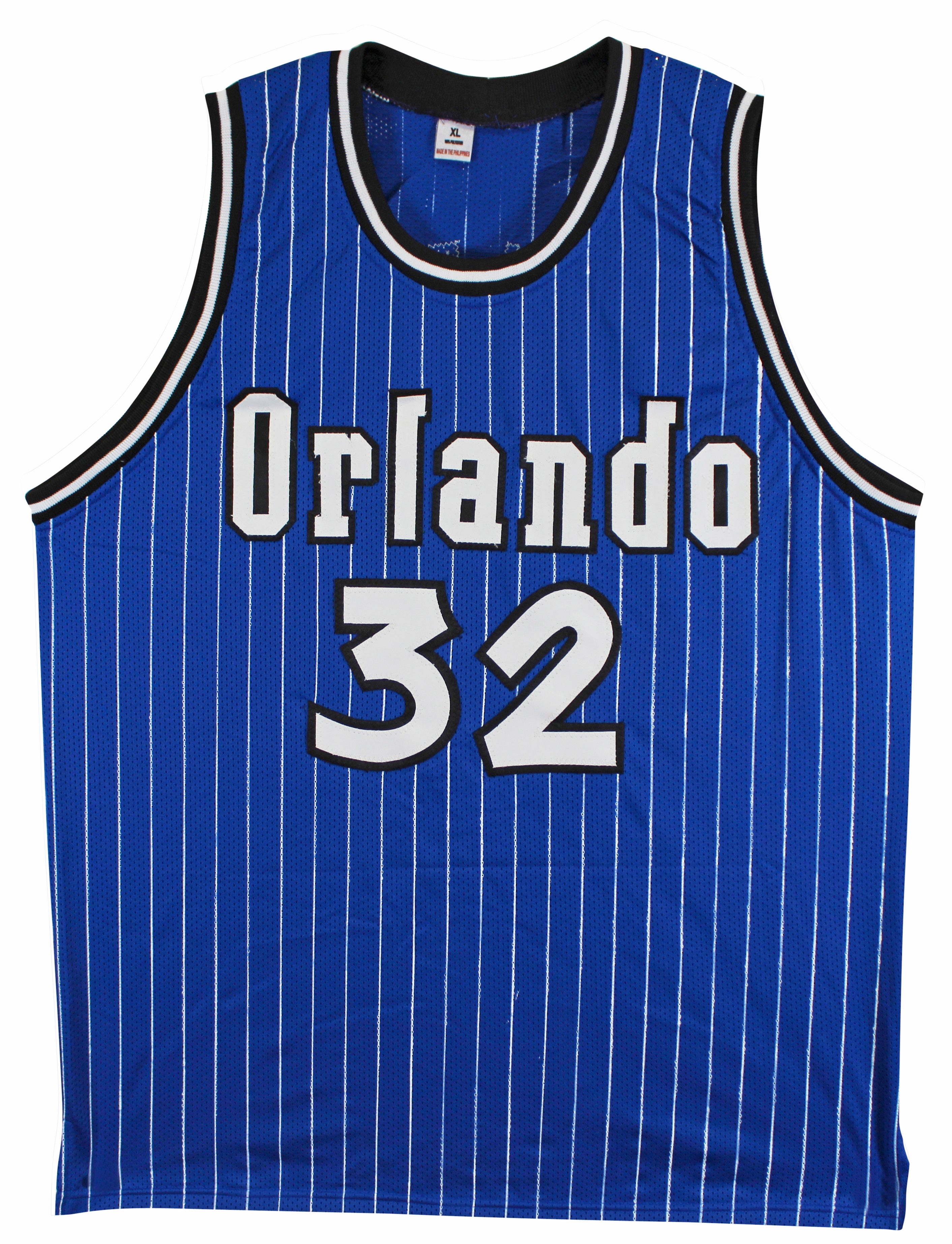 Shaquille O'Neal Authentic Signed Blue Pro Style Jersey BAS Witnessed 2