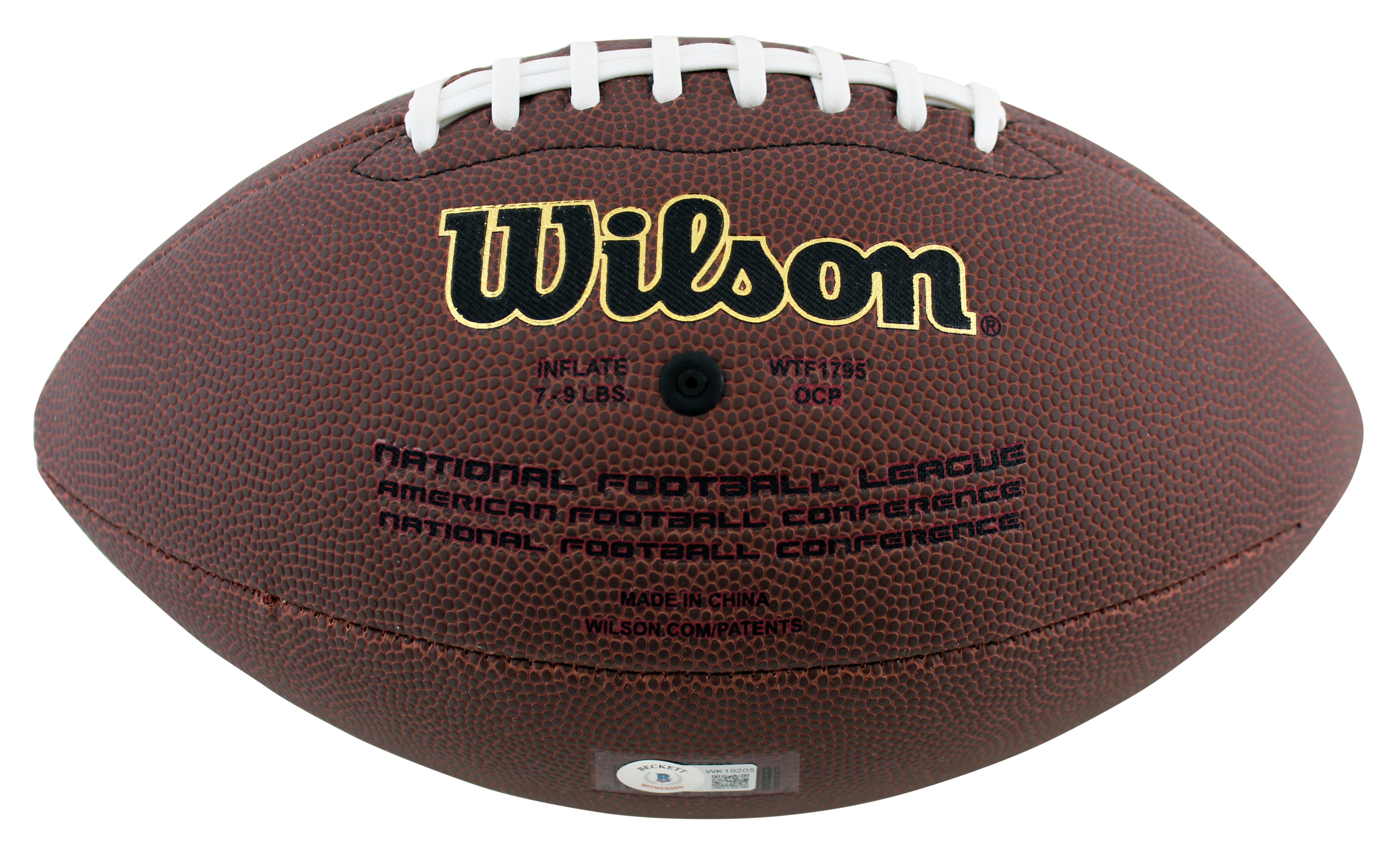 Raiders Bryan Edwards Authentic Signed Super Grip Nfl Football BAS Witnessed