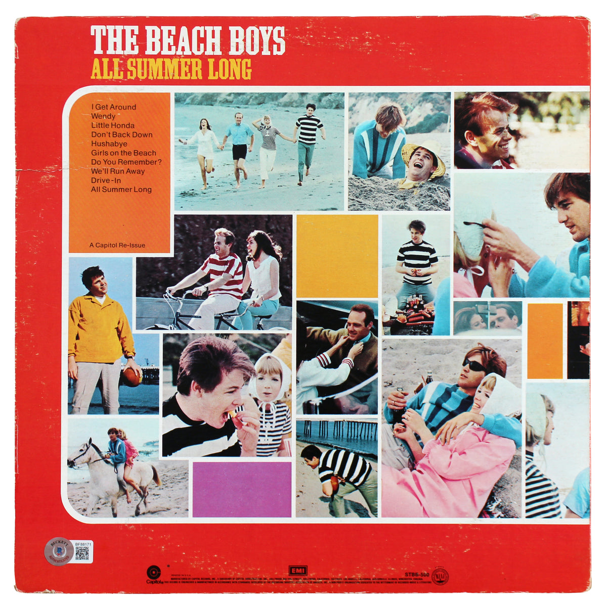 The Beach Boys Mike Love & Al Jardine Signed California Girls Album Cover BAS