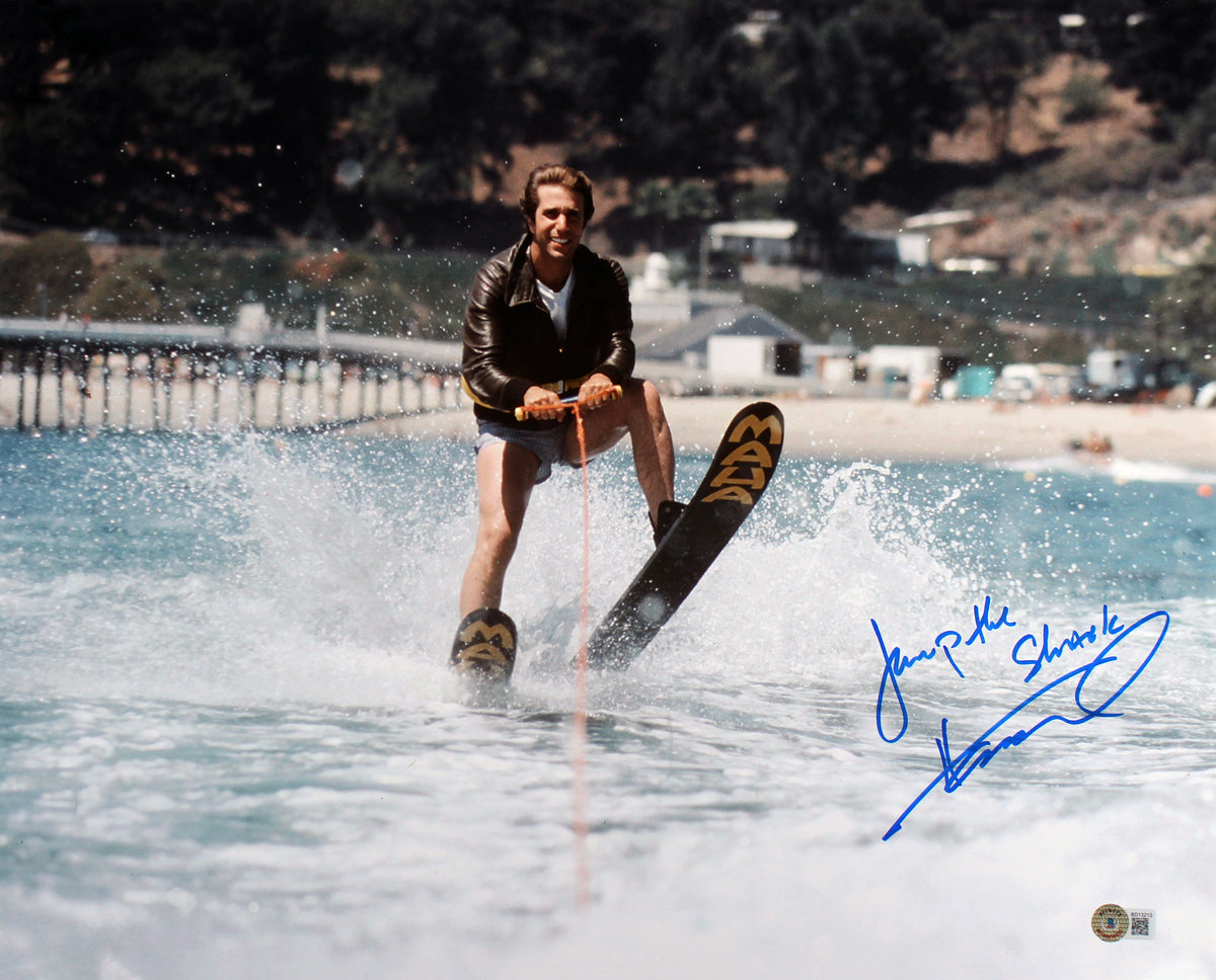 Henry Winkler Happy Days "Jump The Shark" Signed 16x20 Horizontal Photo BAS
