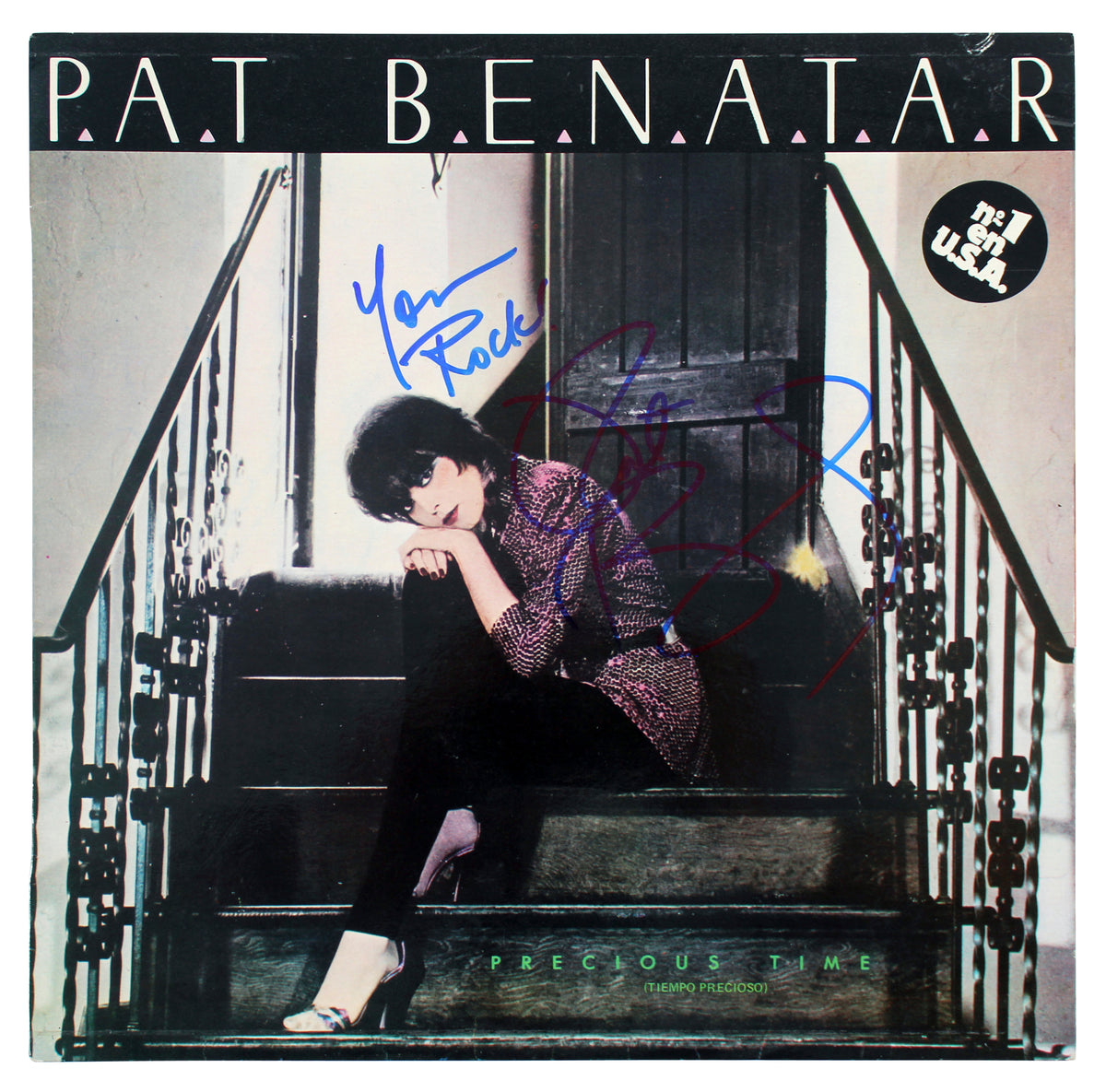 Pat Benatar "You Rock" Authentic Signed Precious Time Album Cover BAS #BF88112