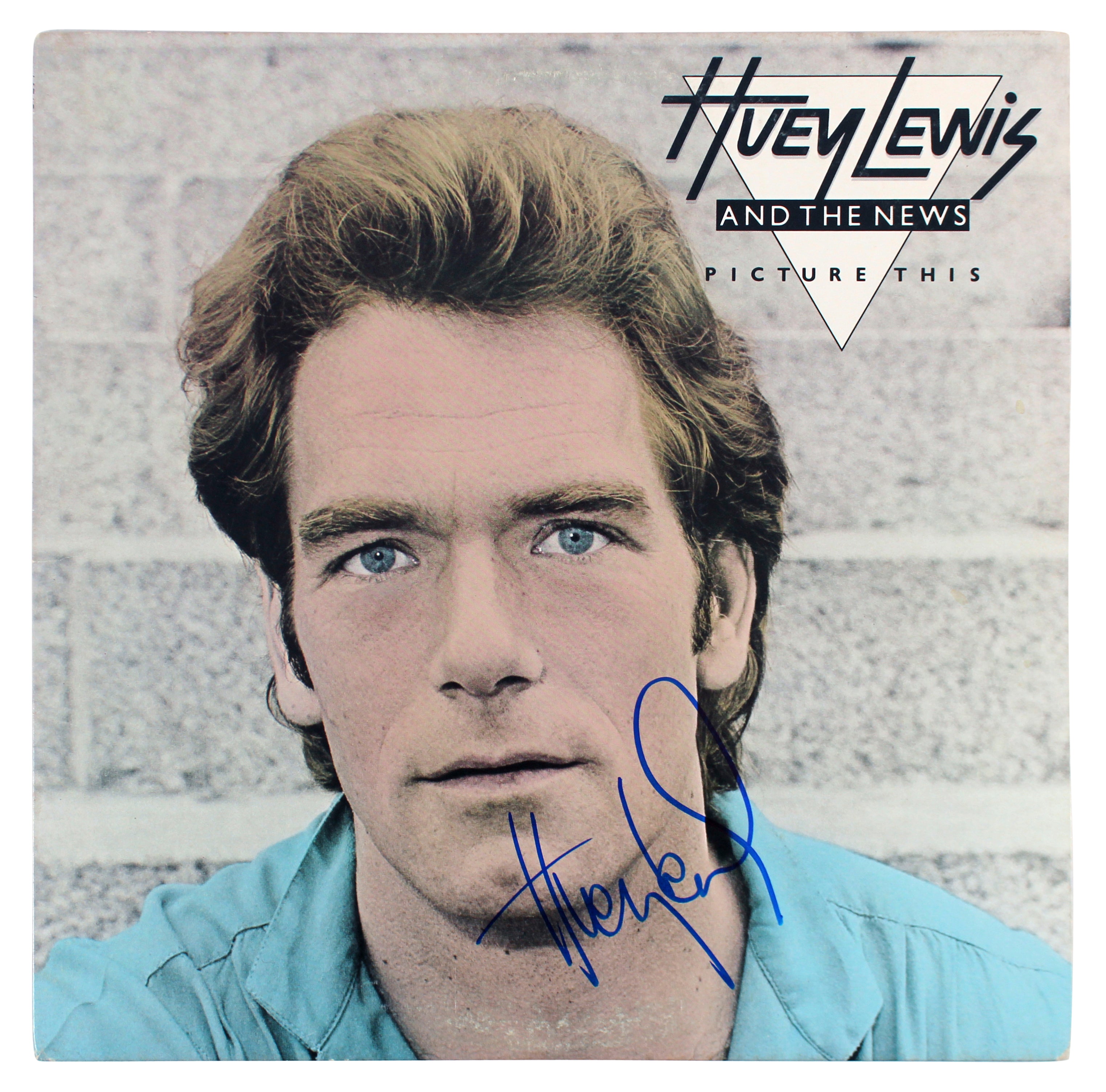 Huey Lewis Authentic Signed Picture This Album Cover Autographed BAS #BF88113