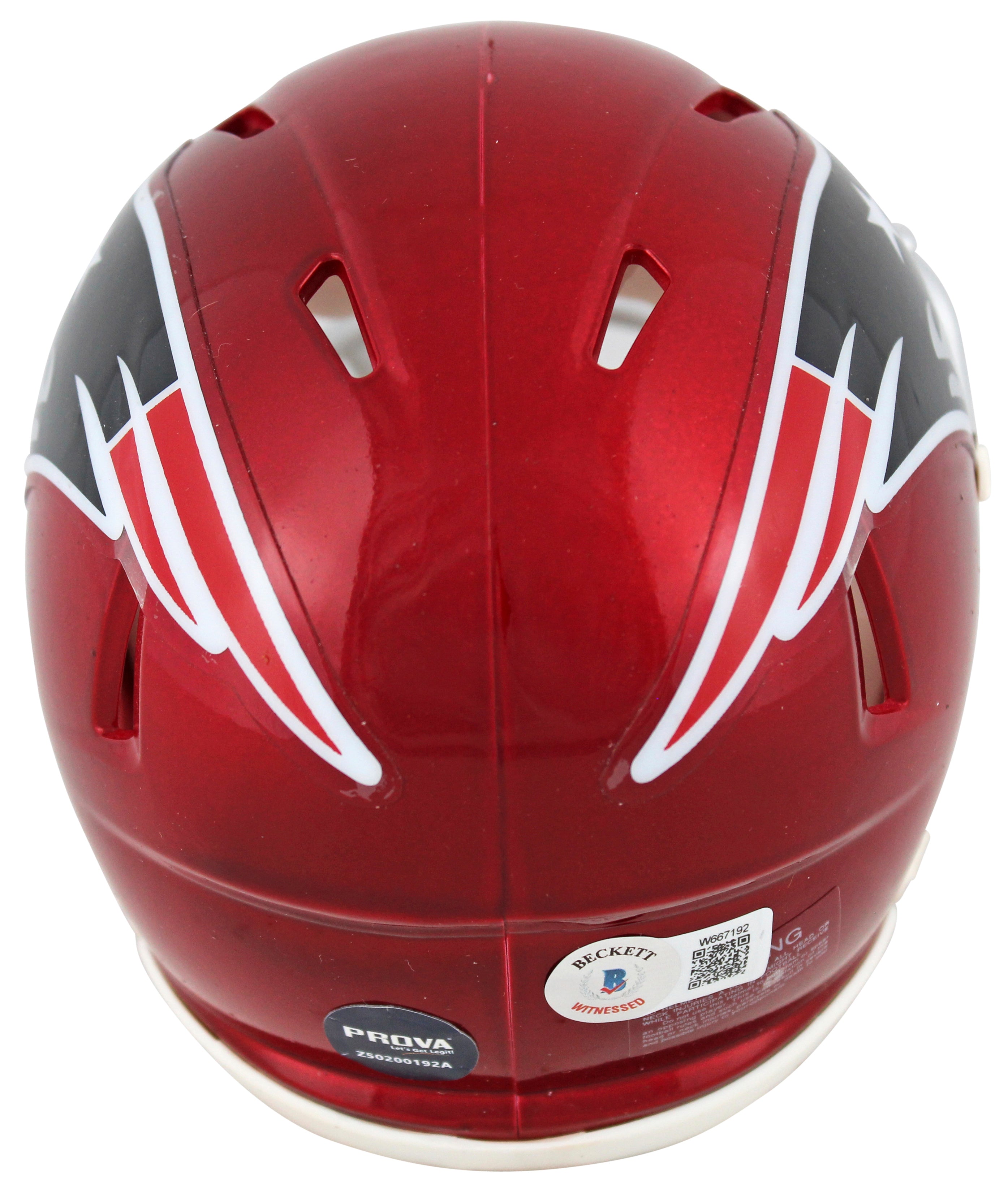 Patriots Christian Gonzalez Authentic Signed Flash Speed Mini Helmet BAS Witness