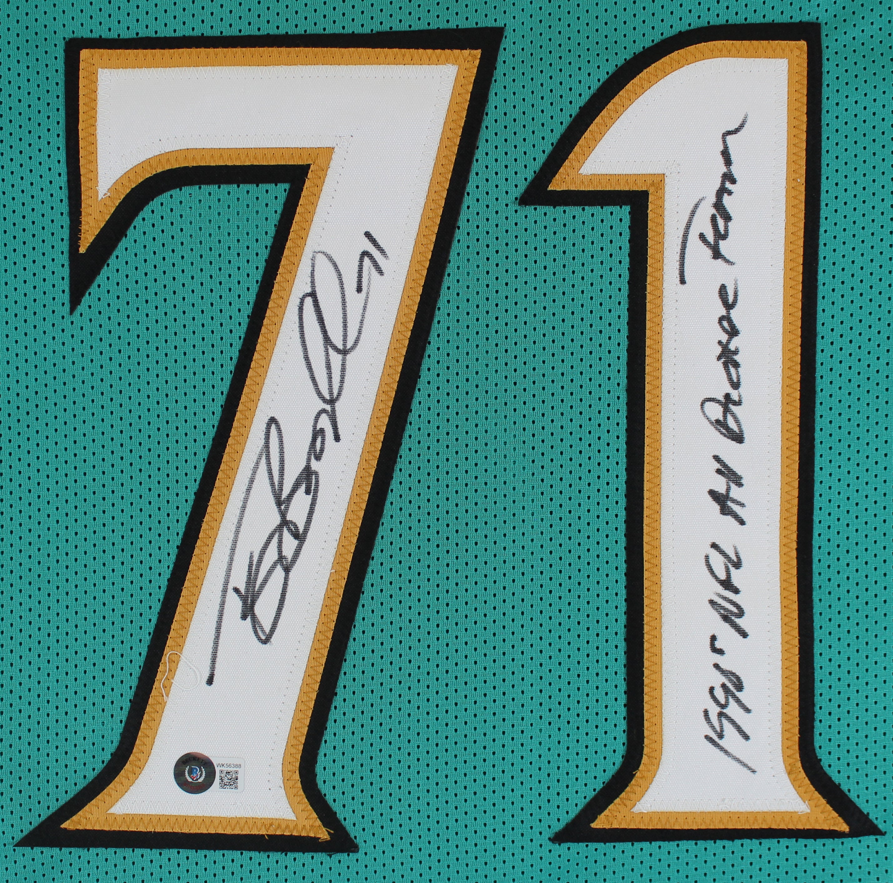 Tony Boselli "1990's All Decade Team" Authentic Signed Teal Pro Style Jersey BAS