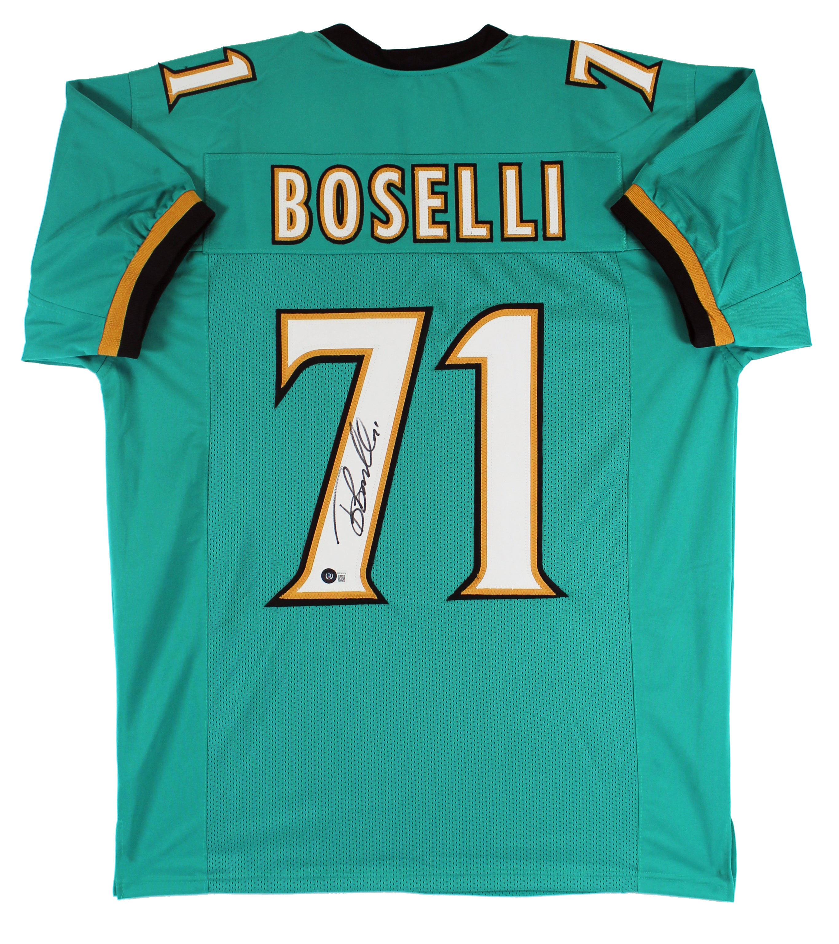 Tony Boselli Authentic Signed Teal Pro Style Jersey Autographed BAS Witnessed