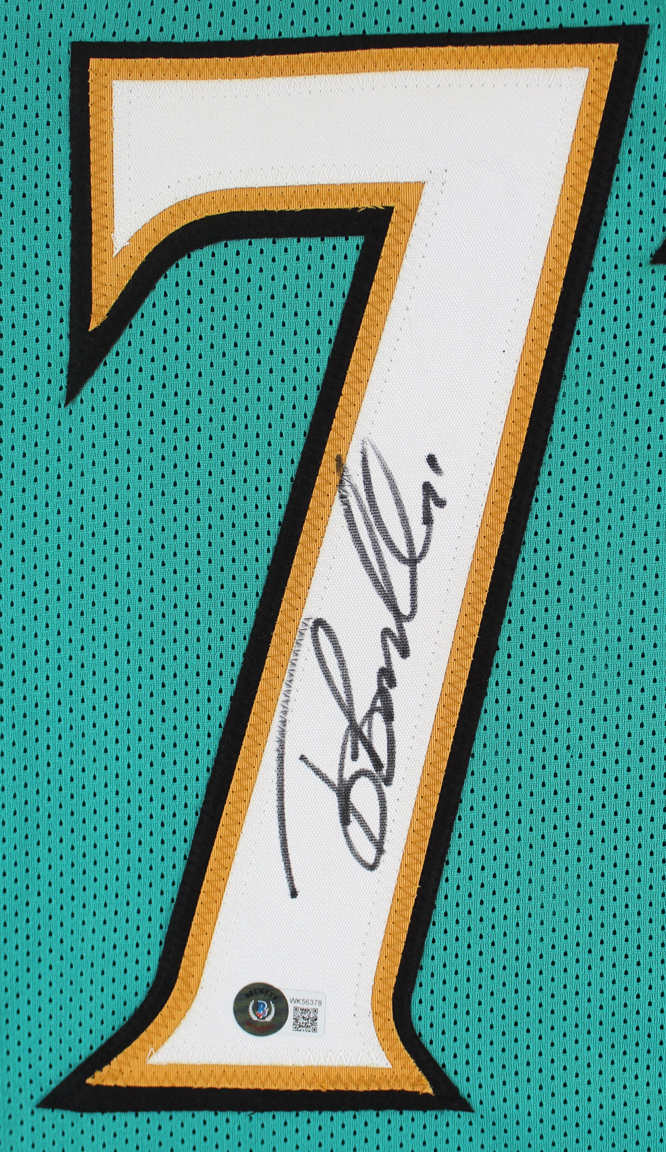 Tony Boselli Authentic Signed Teal Pro Style Jersey Autographed BAS Witnessed