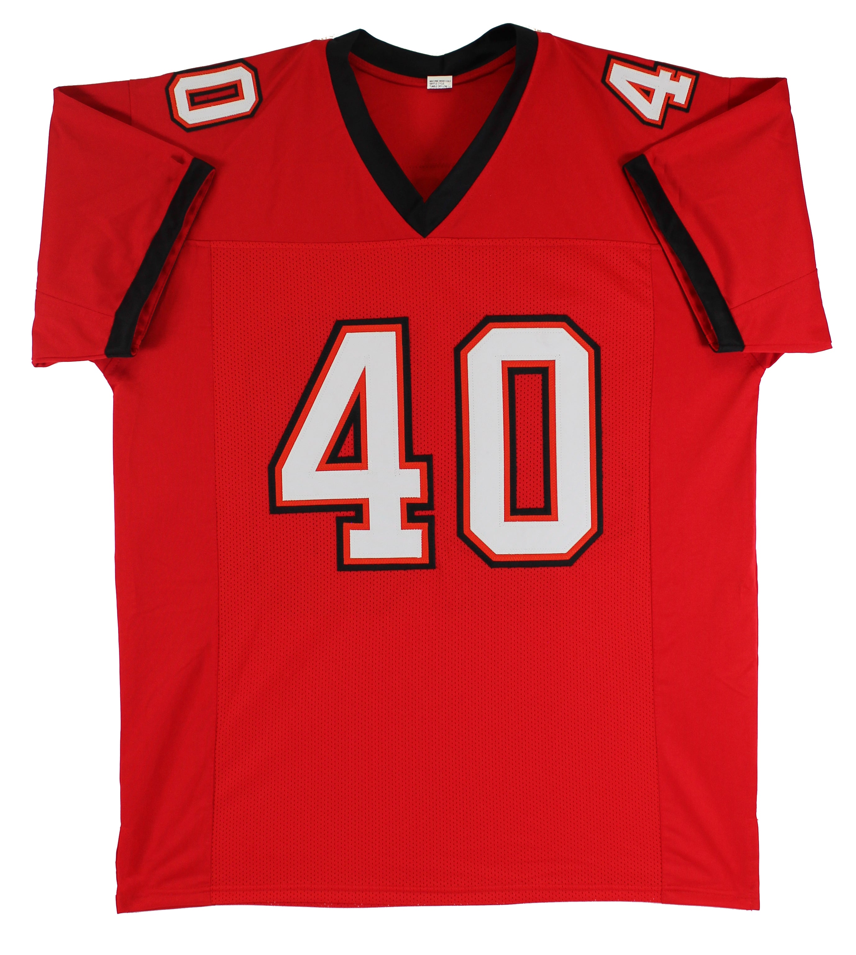 Mike Alstott Authentic Signed Red Pro Style Jersey Autographed BAS Witnessed
