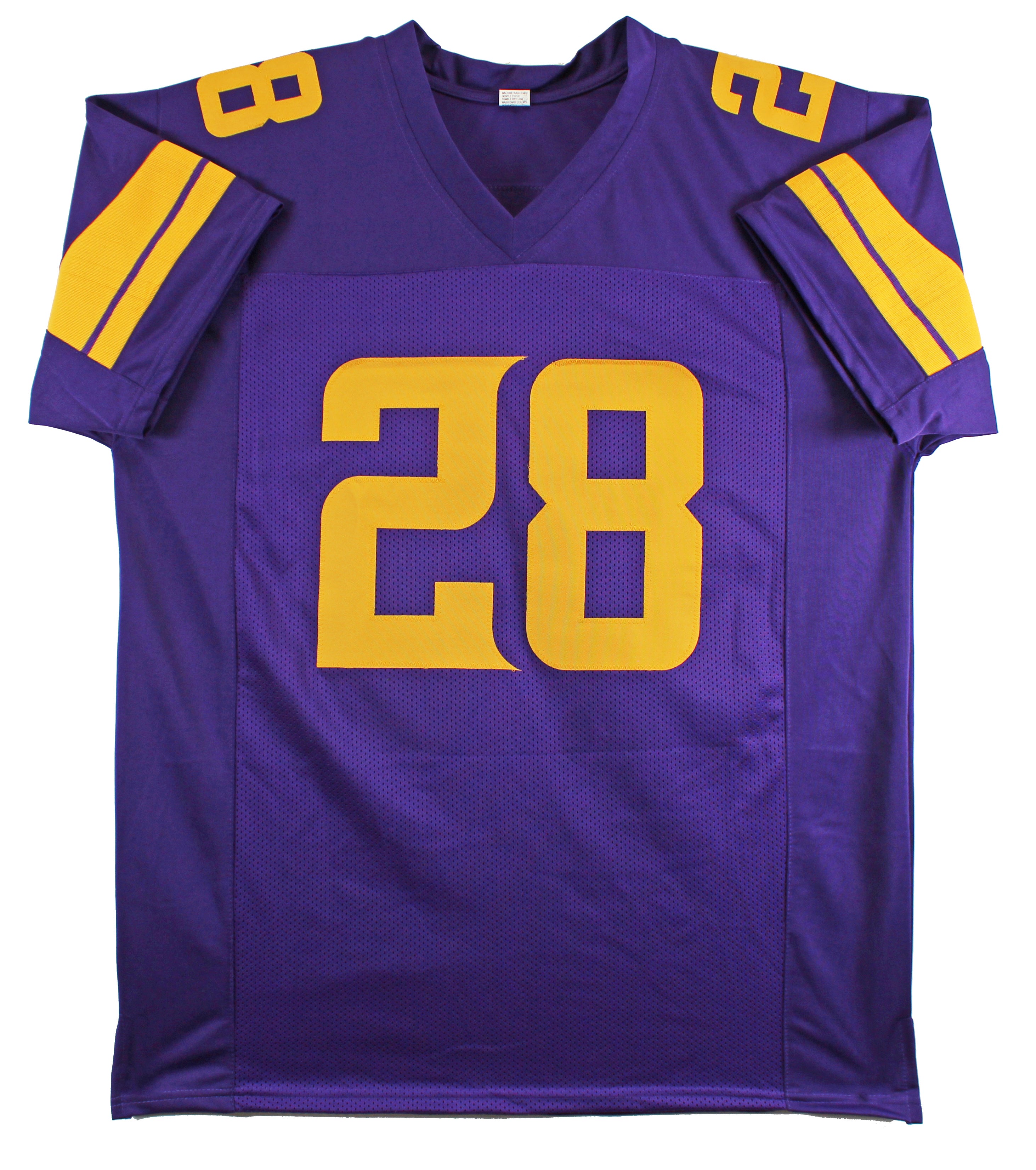 Adrian Peterson Authentic Signed Purple Pro Style Jersey w/ Yellow #'s BAS Wit