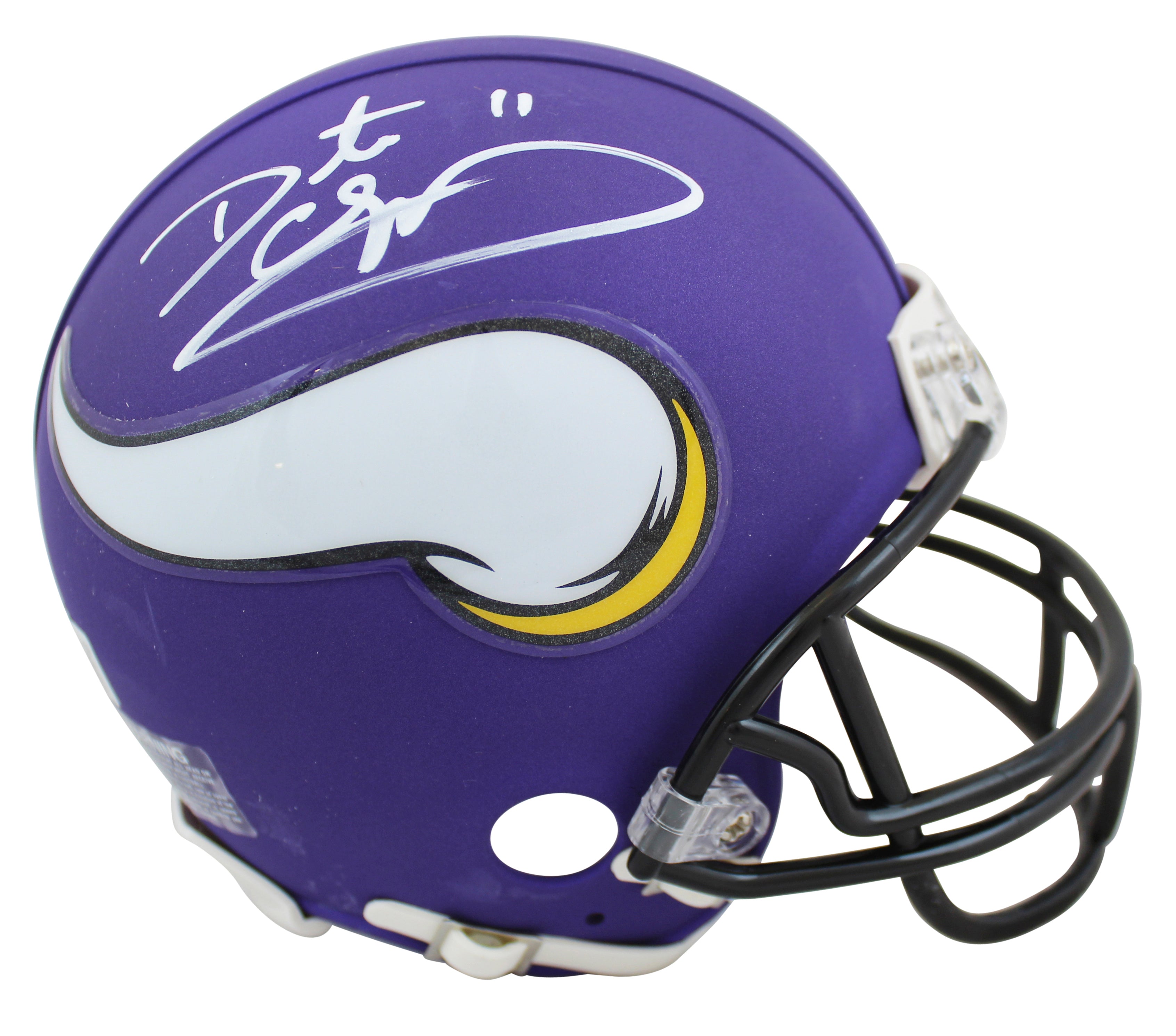 Vikings Daunte Culpepper Authentic Signed Rep Mini Helmet BAS Witnessed