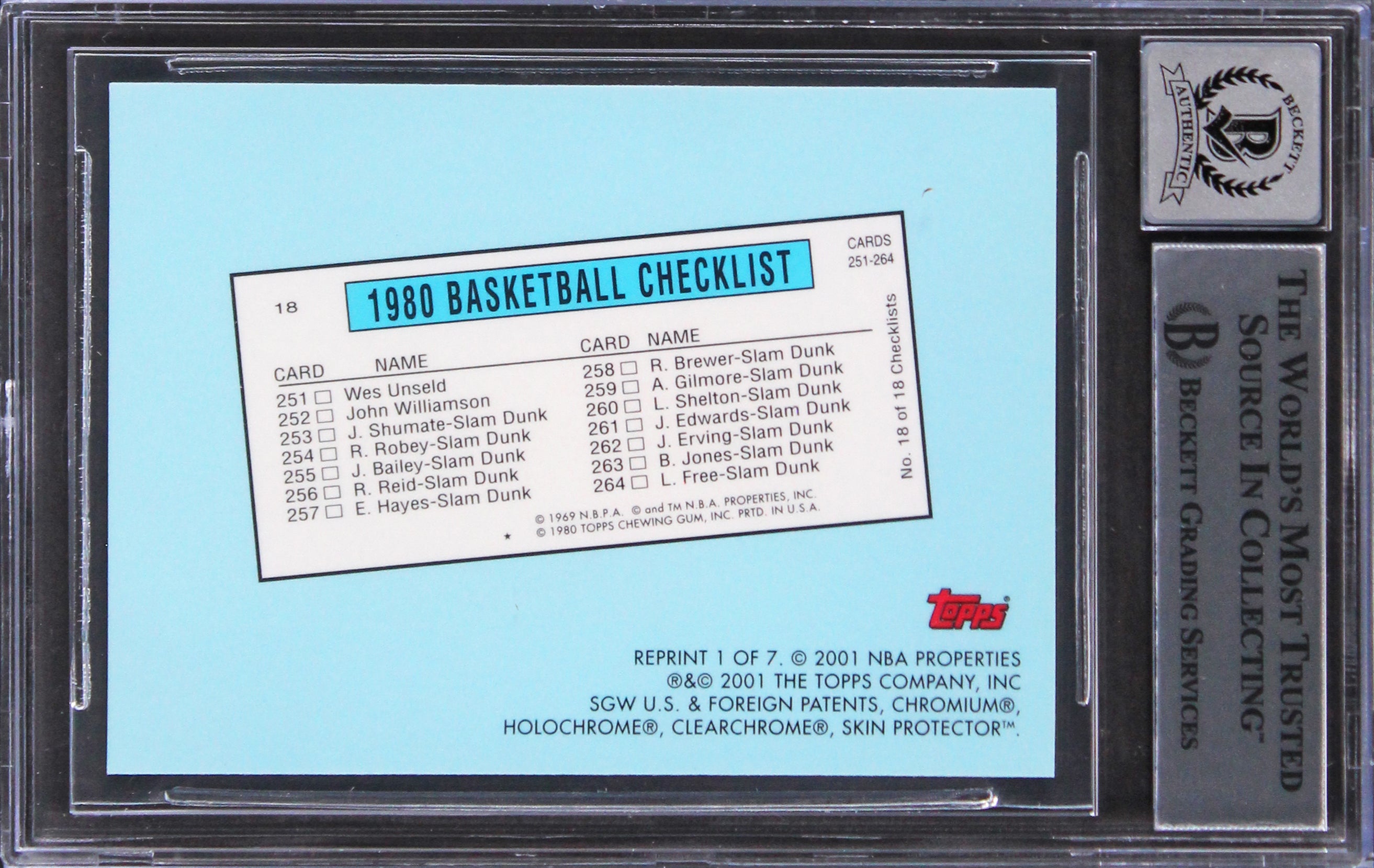 Lakers Magic Johnson Signed 2000 Topps Chrome Reprints #1 Card Auto 10! BAS Slab