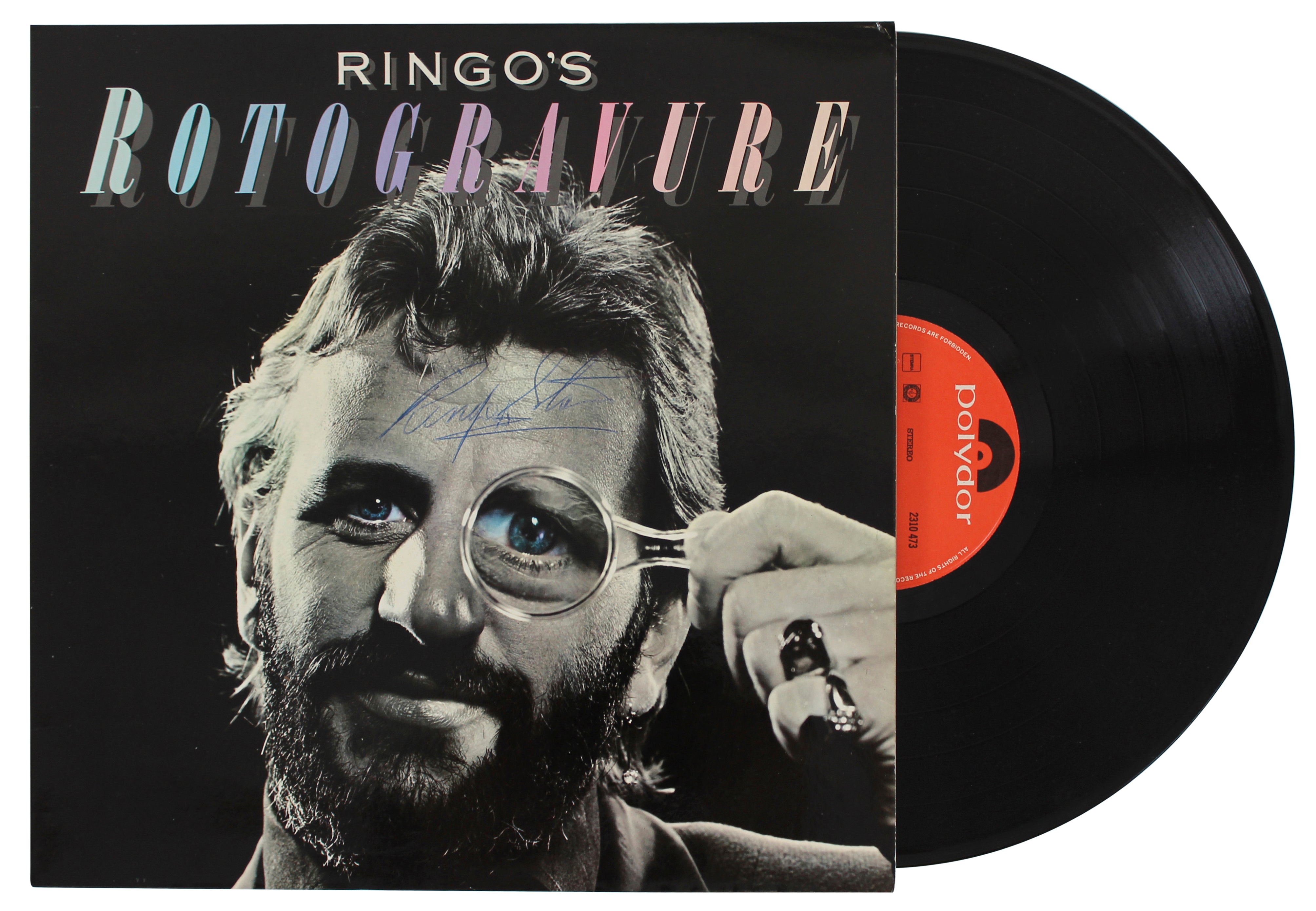 Ringo Starr Authentic Signed Rotogravure Album Cover W/ Vinyl BAS #AC26709