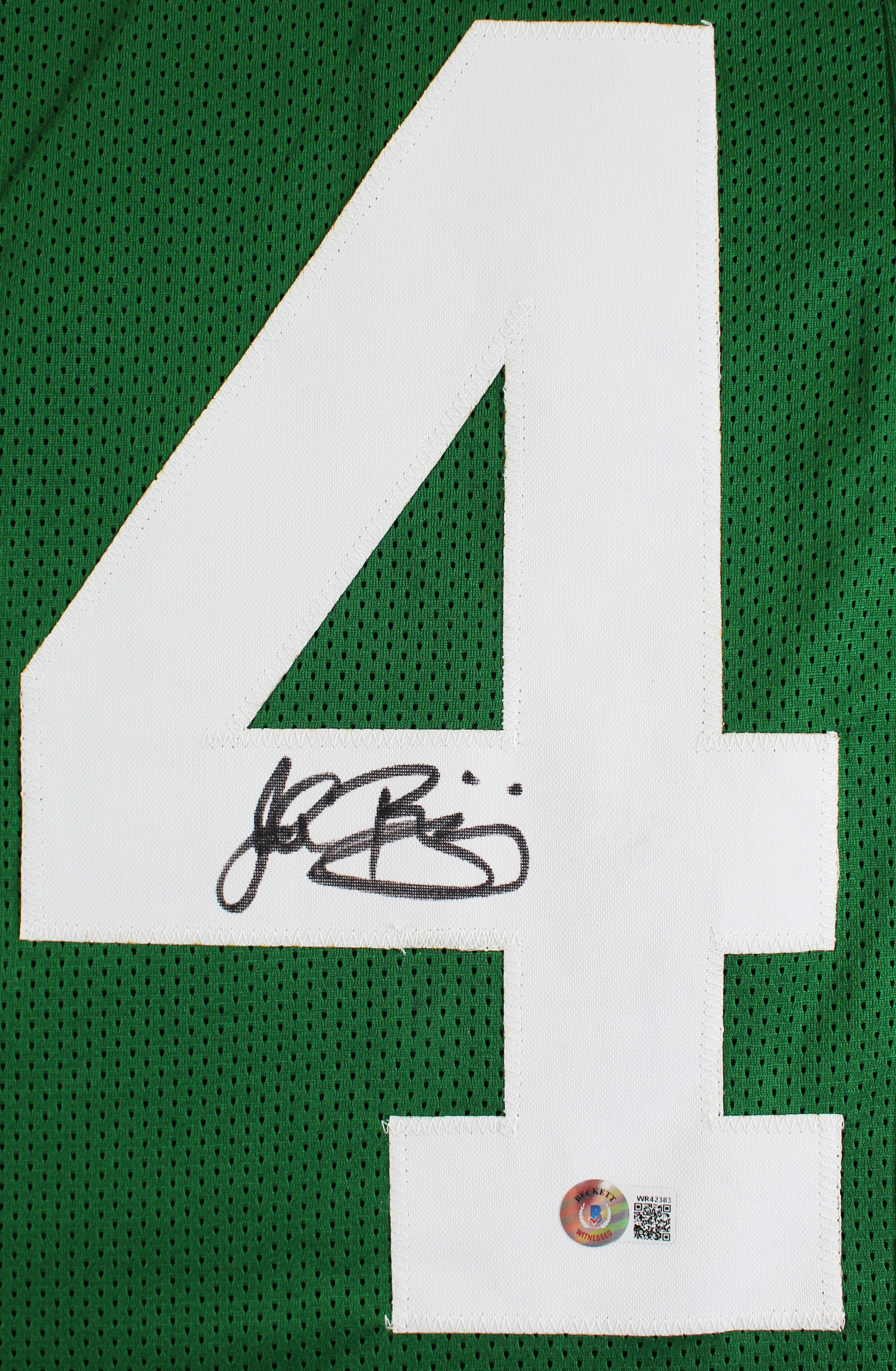 John Riggins Authentic Signed Green Pro Style Jersey Autographed BAS Witnessed