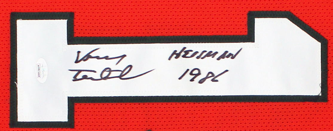 Miami Vinny Testaverde Heisman 1986 Authentic Signed Orange Pro Style Jersey JSA