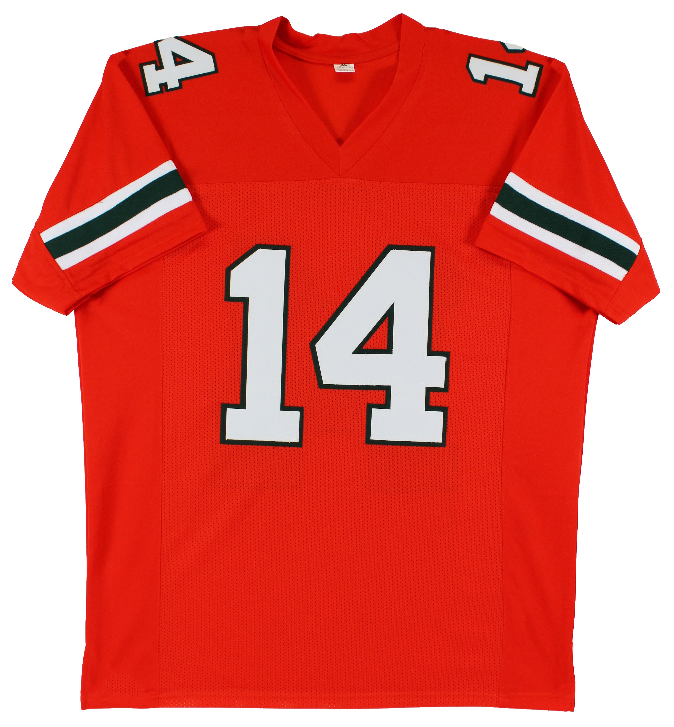 Miami Vinny Testaverde Heisman 1986 Authentic Signed Orange Pro Style Jersey JSA