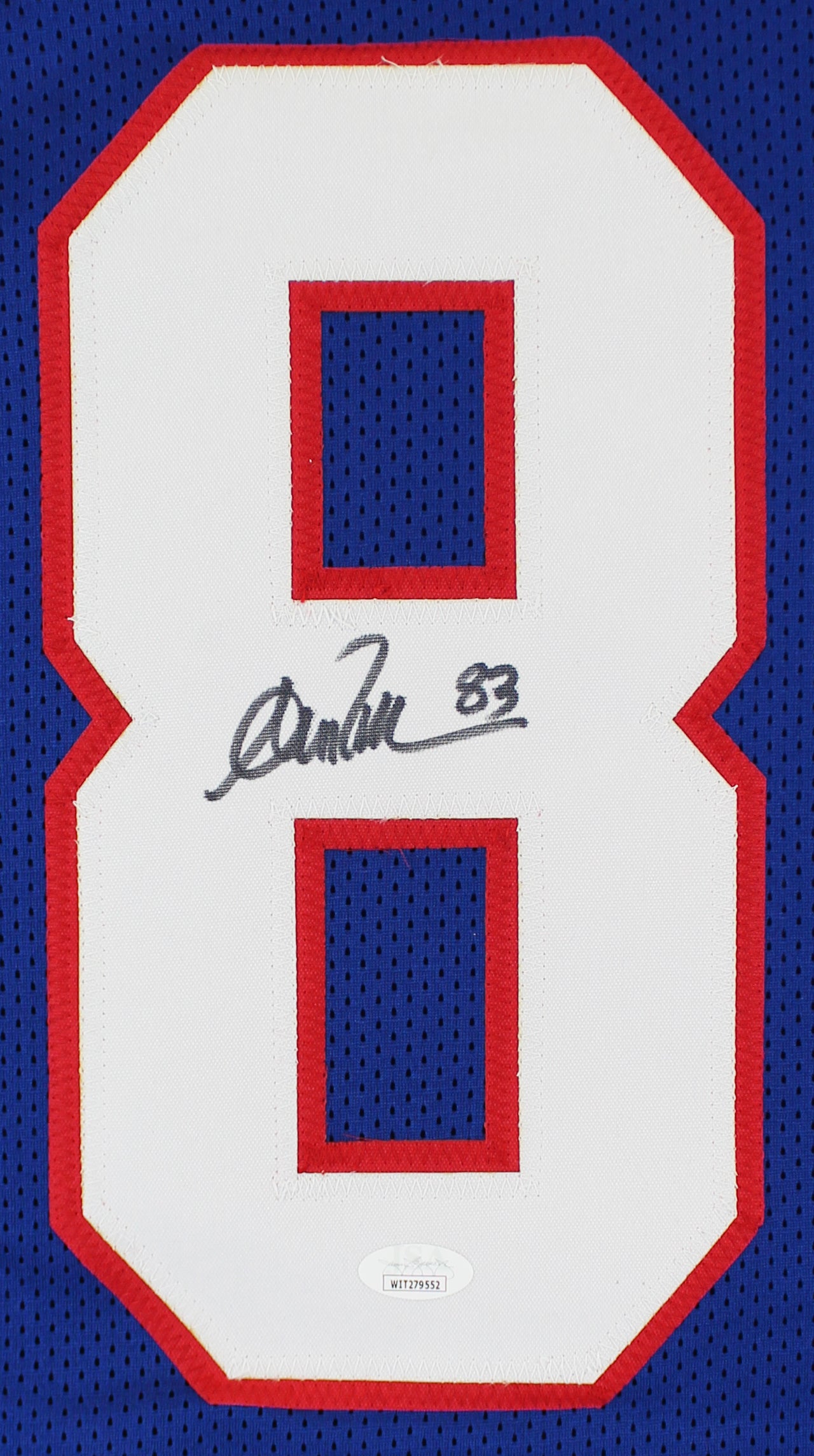 Andre Reed Authentic Signed Blue Pro Style Jersey Autographed JSA Witness