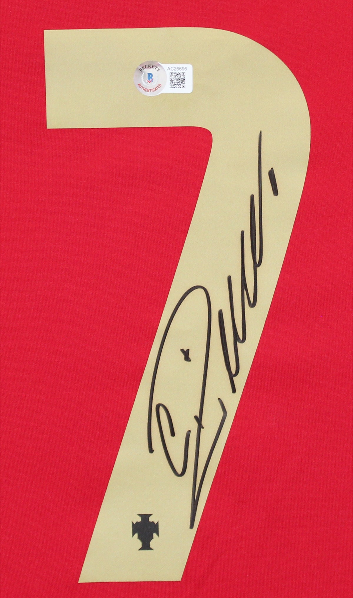 Portugal Cristiano Ronaldo Authentic Signed Red Nike Jersey Autographed BAS LOA