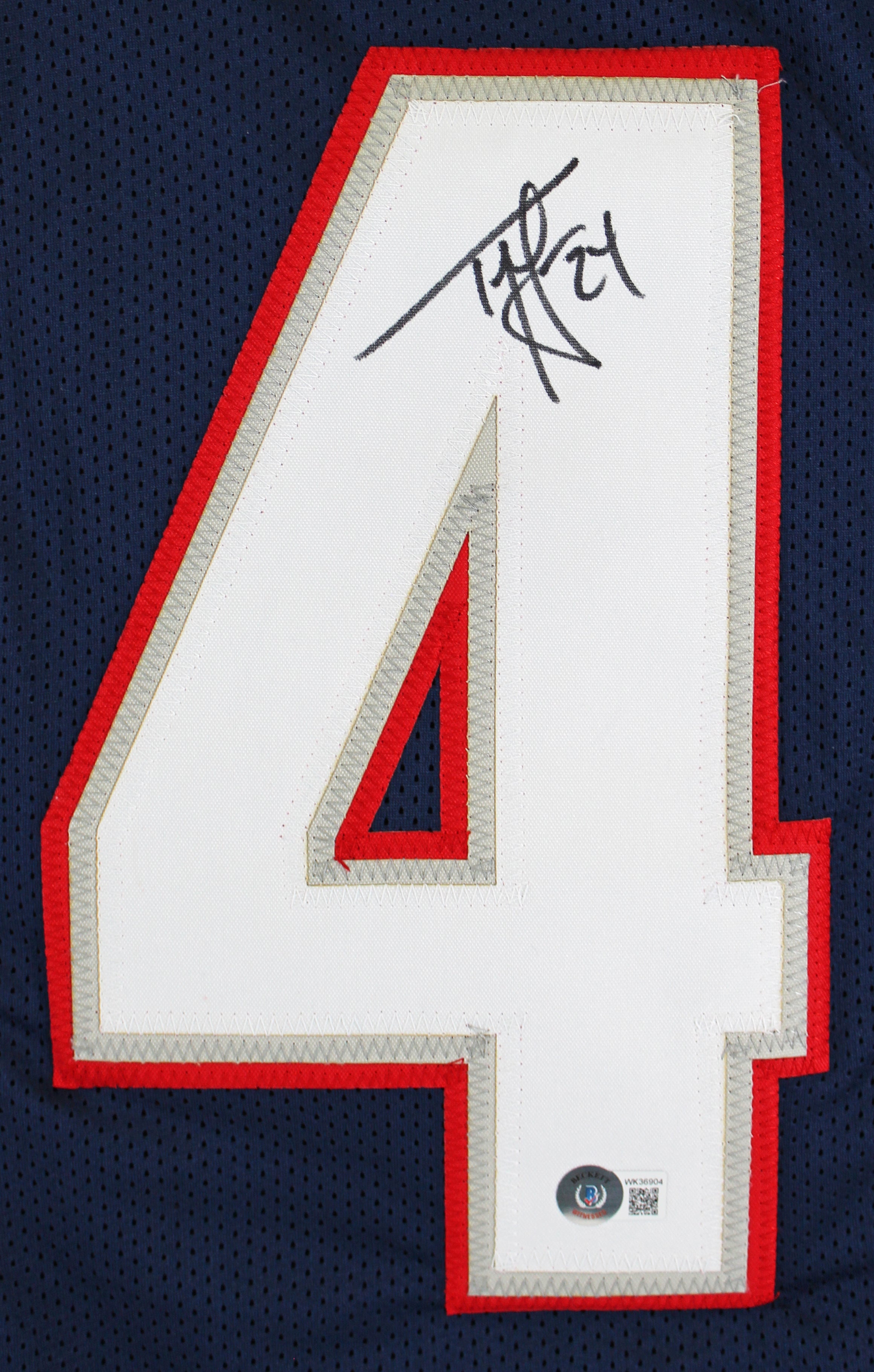 Ty Law Authentic Signed Navy Blue Pro Style Jersey Autographed BAS Witnessed