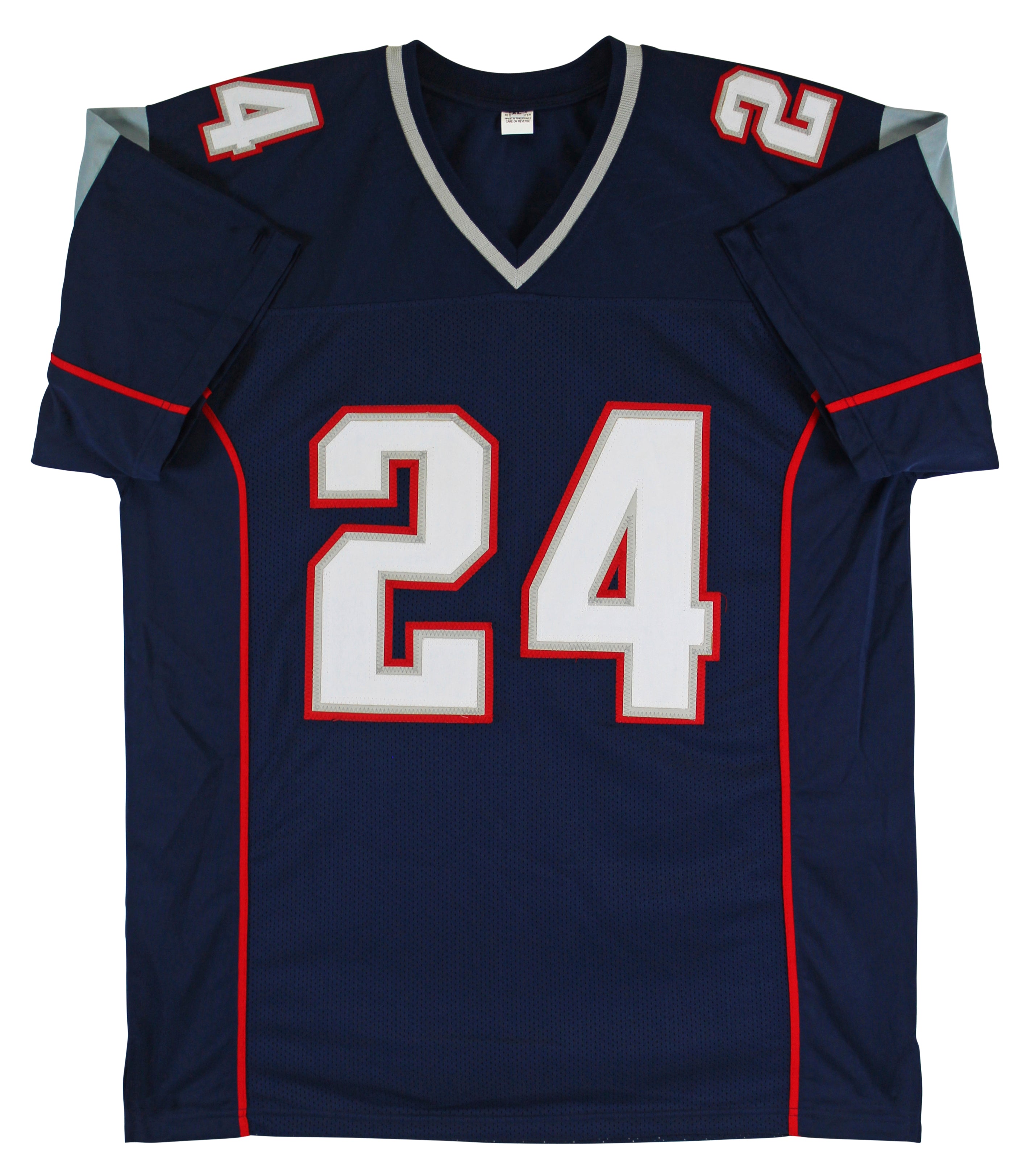 Ty Law Authentic Signed Navy Blue Pro Style Jersey Autographed BAS Witnessed