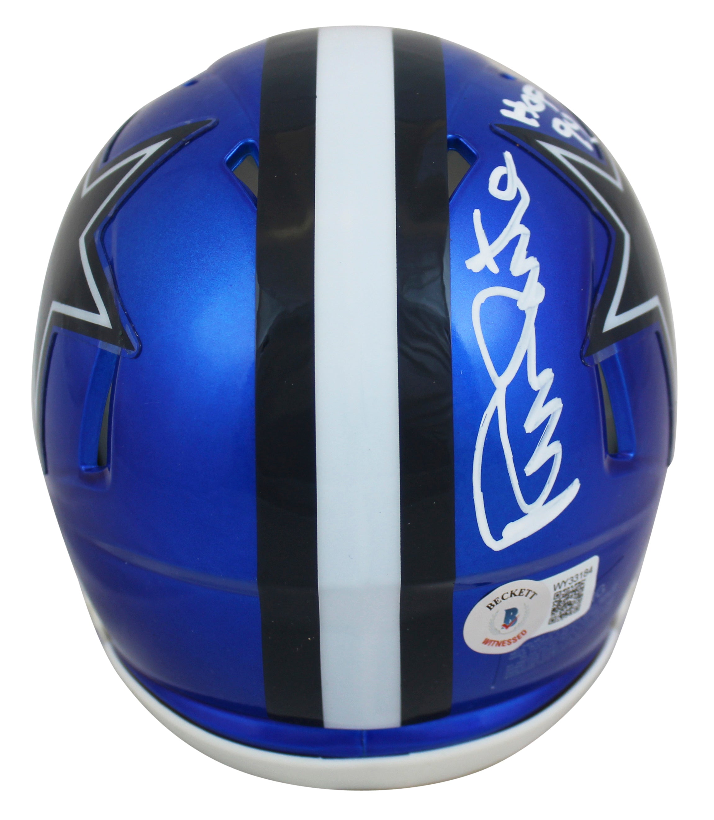 Cowboys Randy White "HOF 94" Authentic Signed Flash Speed Mini Helmet BAS Wit
