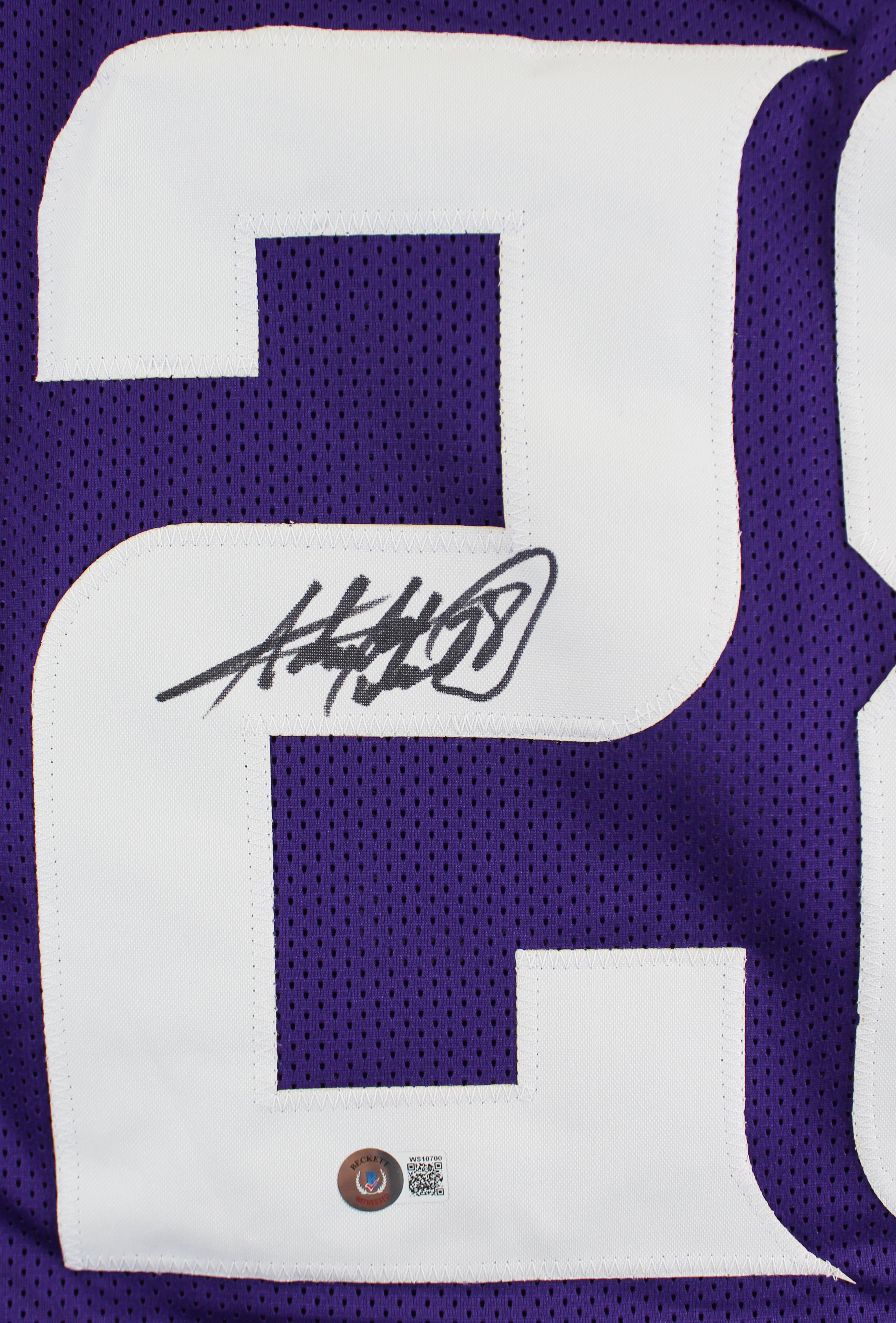 Adrian Peterson Authentic Signed Purple Pro Style Jersey BAS Witnessed