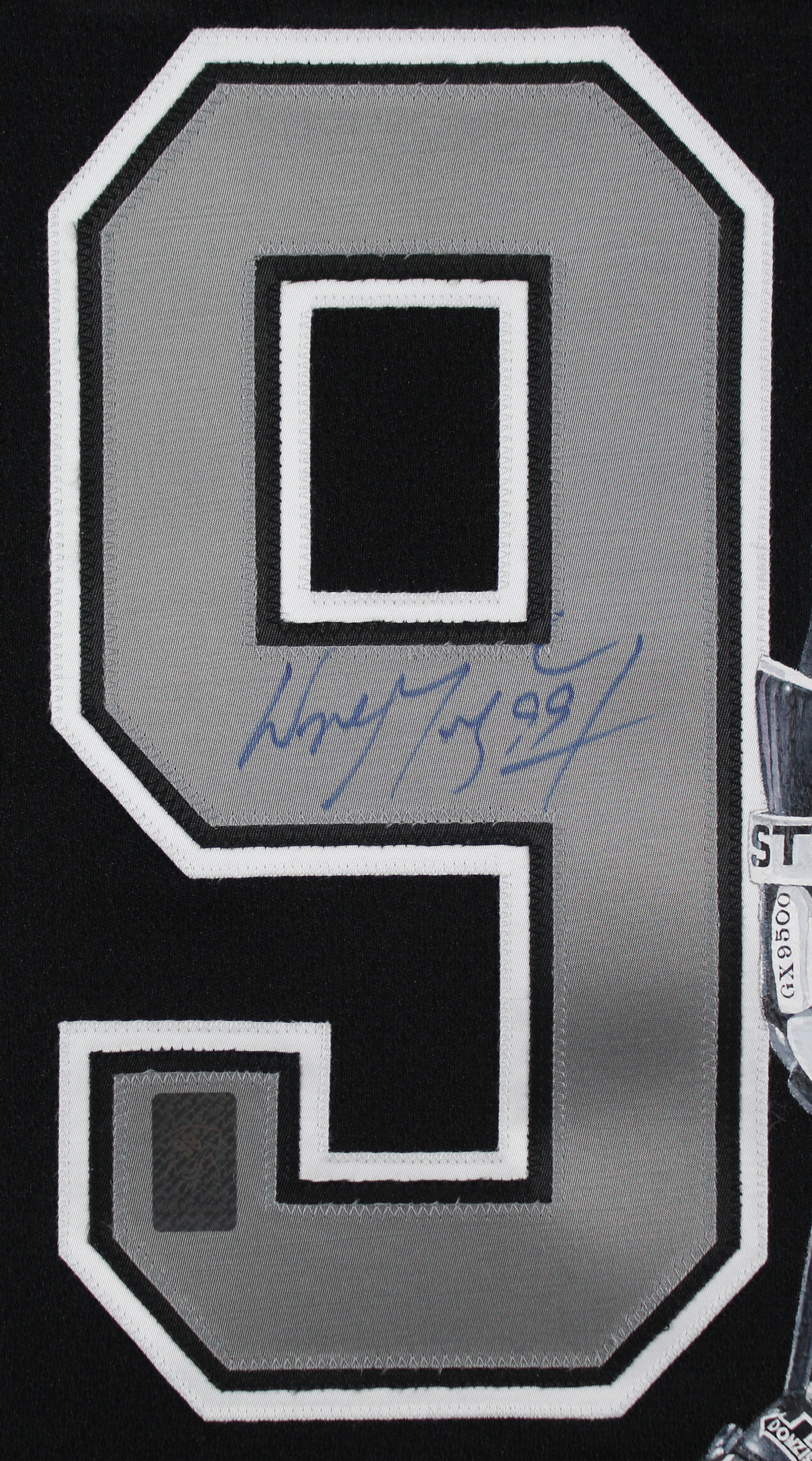 Kings Wayne Gretzky Signed Hand Painted Black CCM Framed Jersey BAS #AD04365
