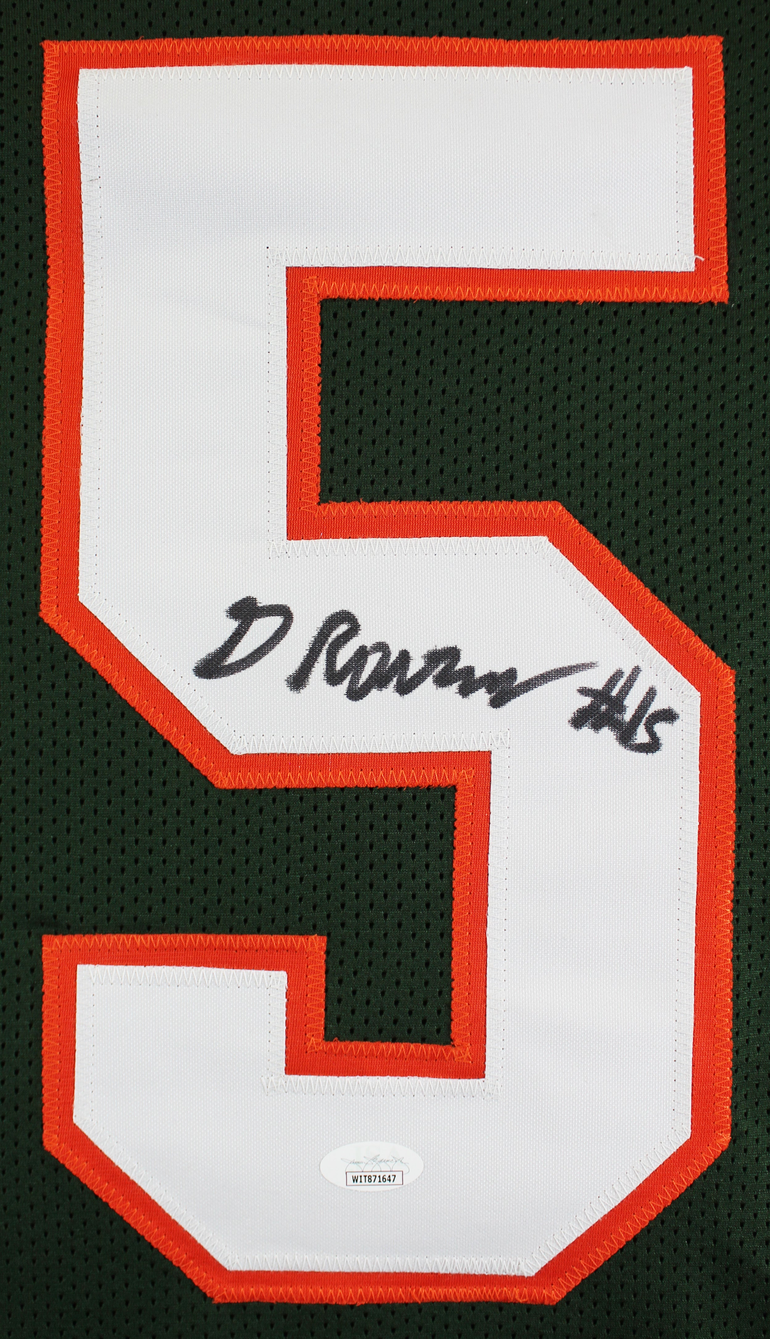 Miami Greg Rousseau Authentic Signed Green Pro Style Jersey Autographed JSA Wit