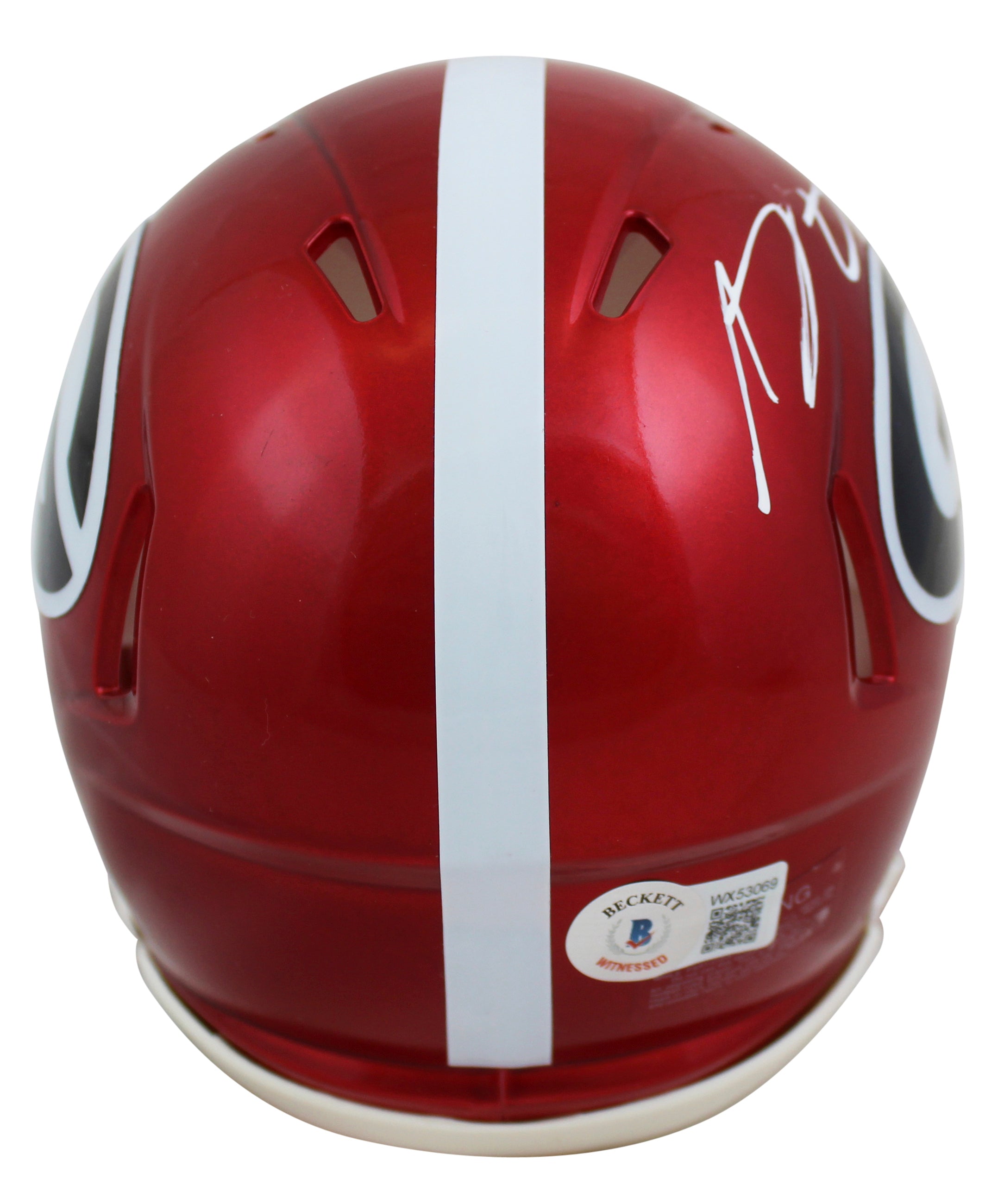 Georgia A.J. Green Authentic Signed Flash Speed Mini Helmet BAS Witnessed