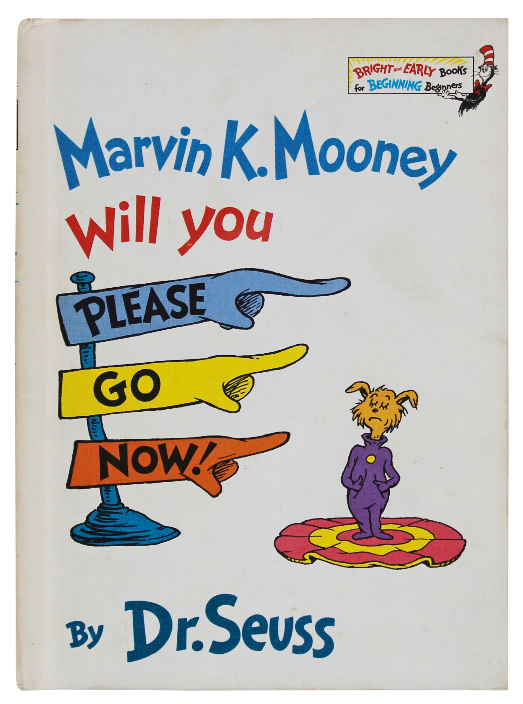 Dr. Seuss Authentic Signed Marvin K. Mooney Hard Cover Book BAS #AC26714