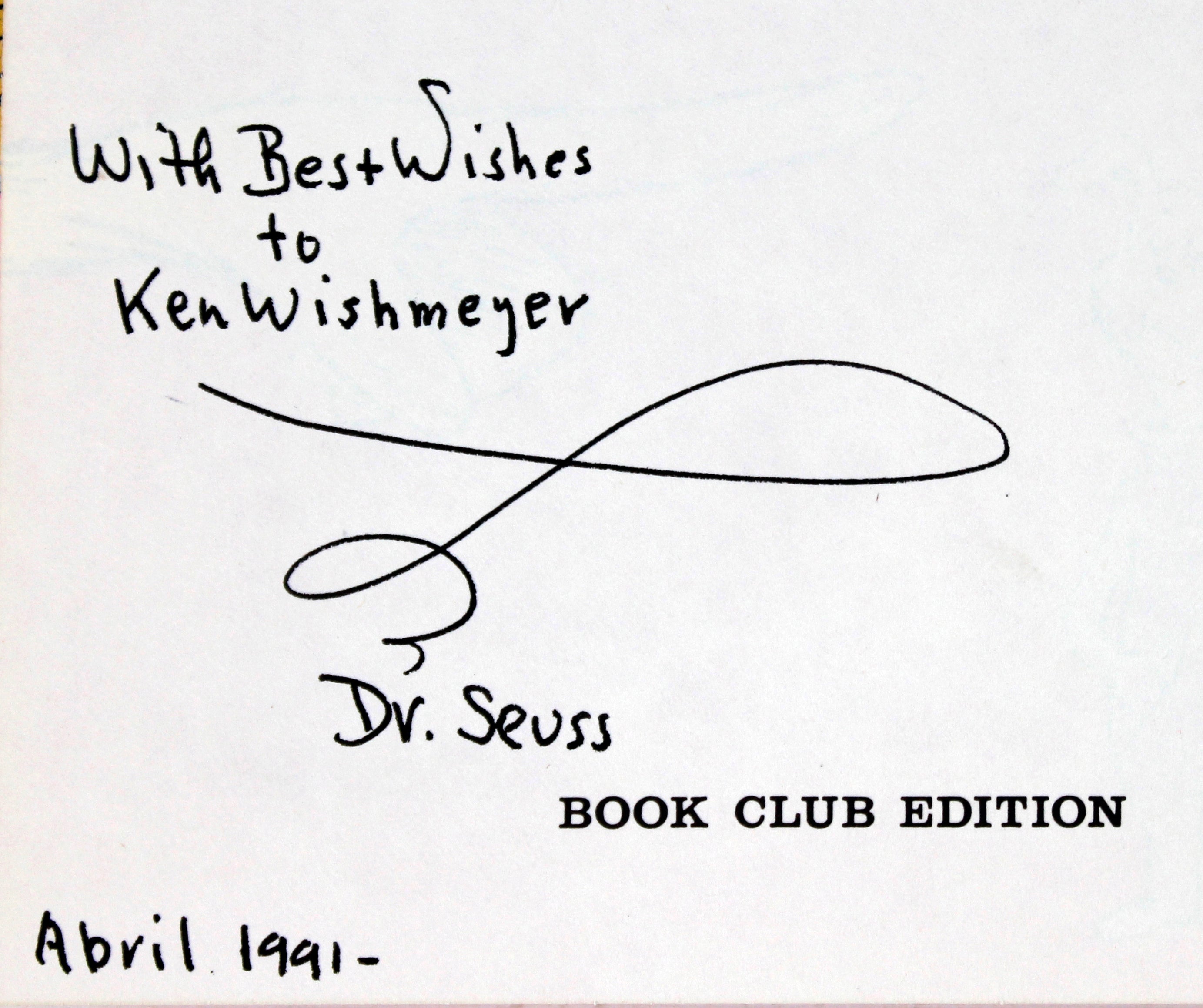 Dr. Seuss Authentic Signed Marvin K. Mooney Hard Cover Book BAS #AC26714