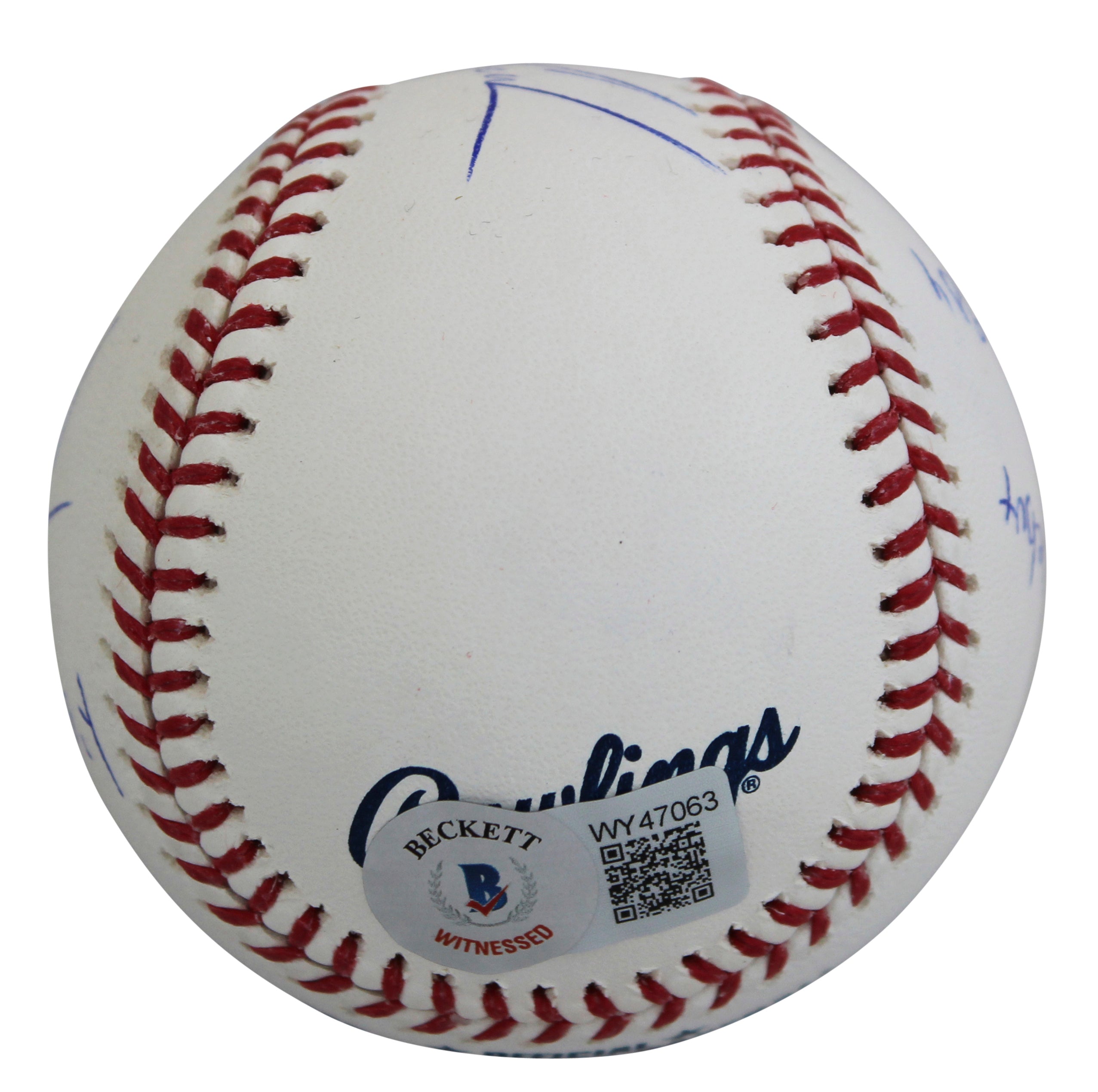 Mets Dwight Eugene Gooden "3x Inscribed" Signed Oml Baseball BAS Witnessed