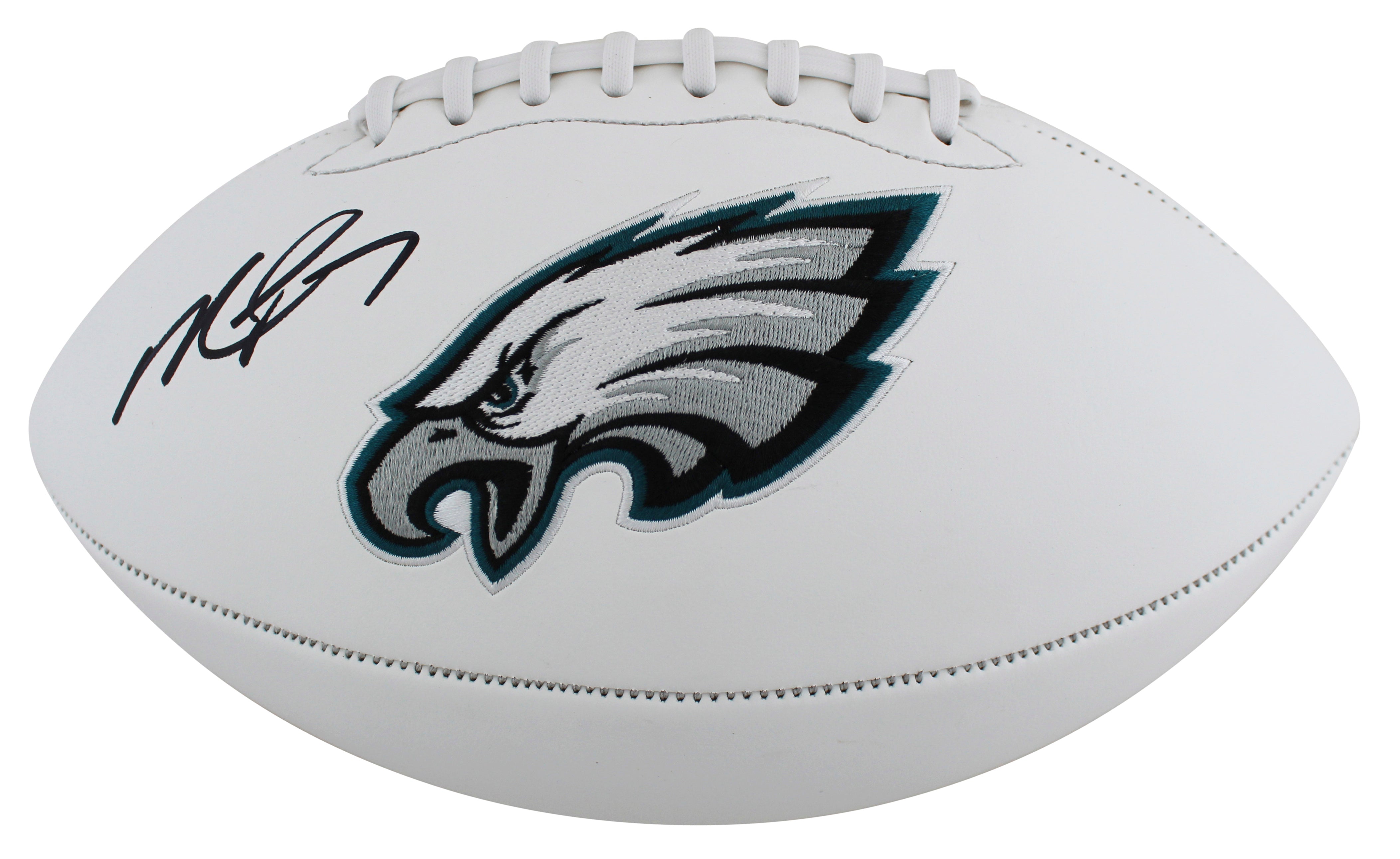 Eagles Michael Vick Authentic Signed White Panel Logo Football JSA Witness