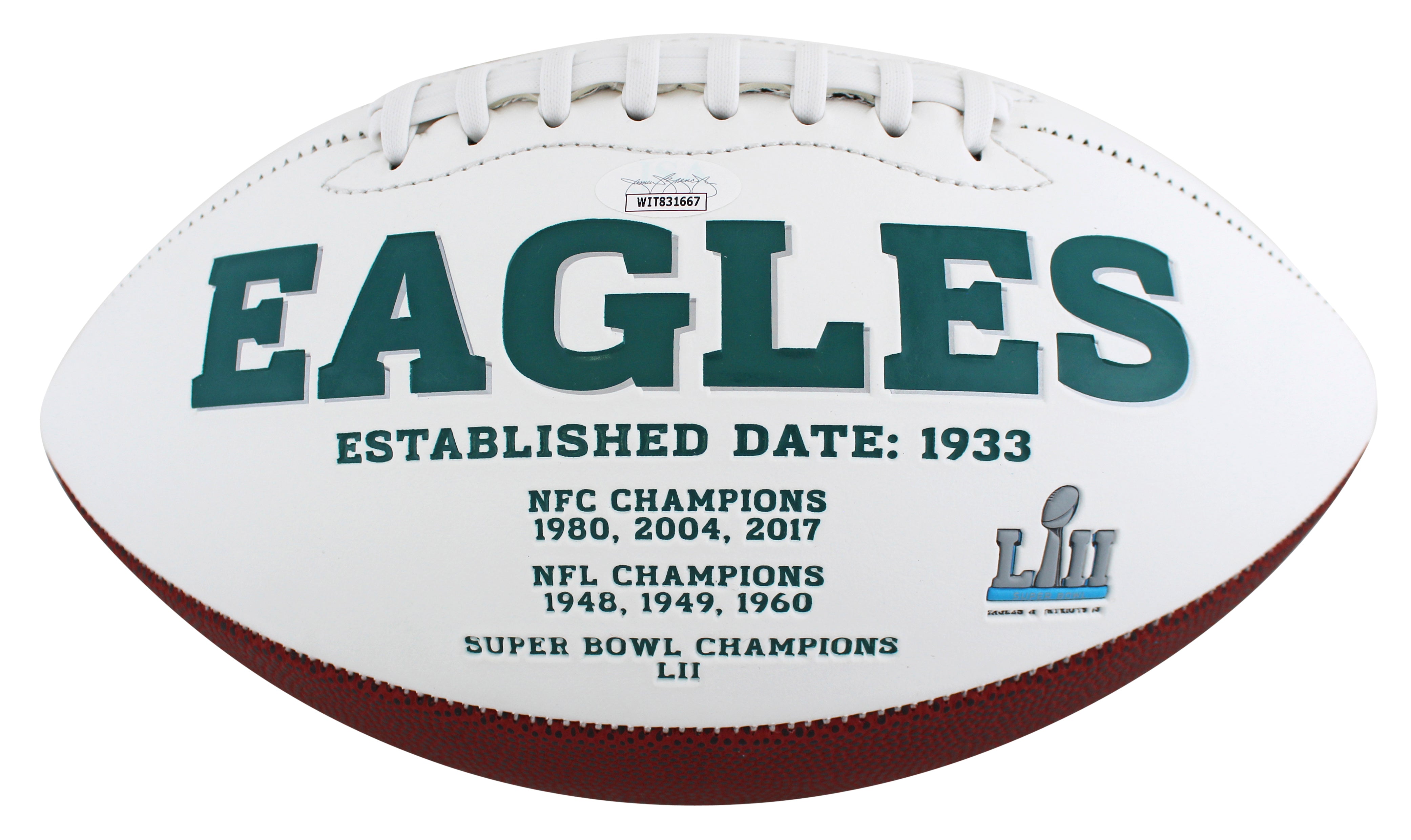 Eagles Michael Vick Authentic Signed White Panel Logo Football JSA Witness
