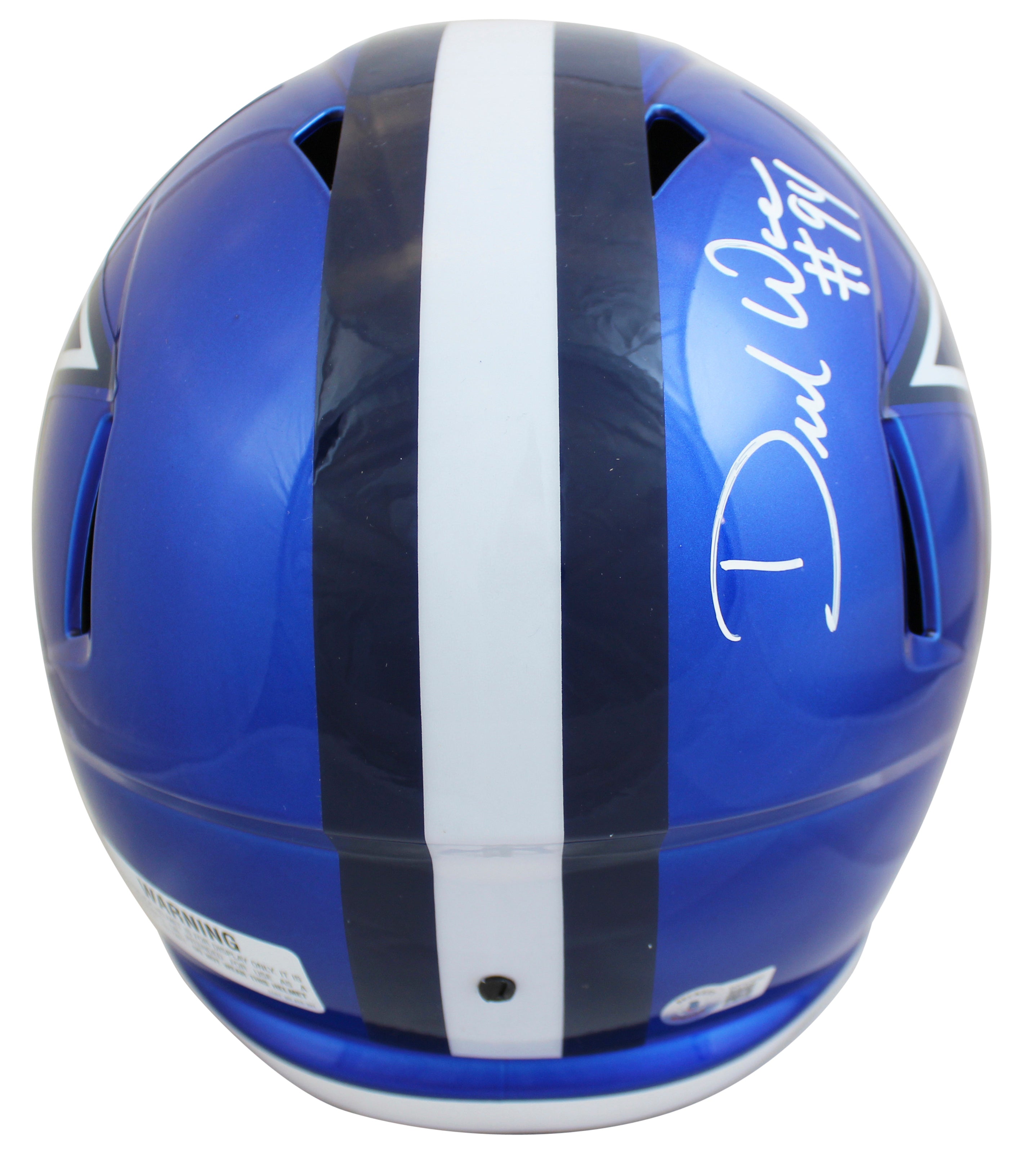 Cowboys DeMarcus Ware Signed Flash Full Size Speed Rep Helmet BAS Witnessed