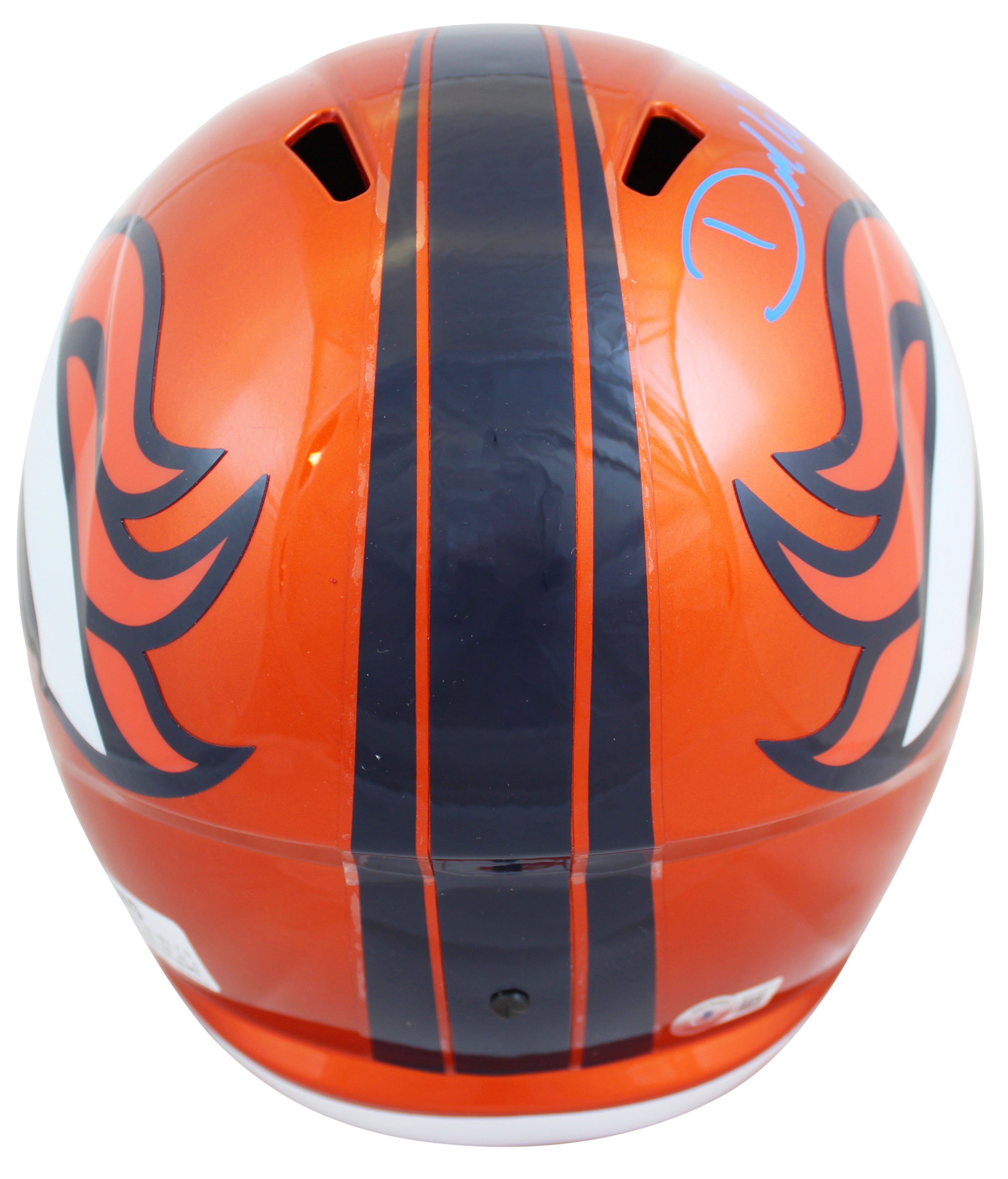 Broncos DeMarcus Ware Signed Flash Full Size Speed Rep Helmet BAS Witnessed
