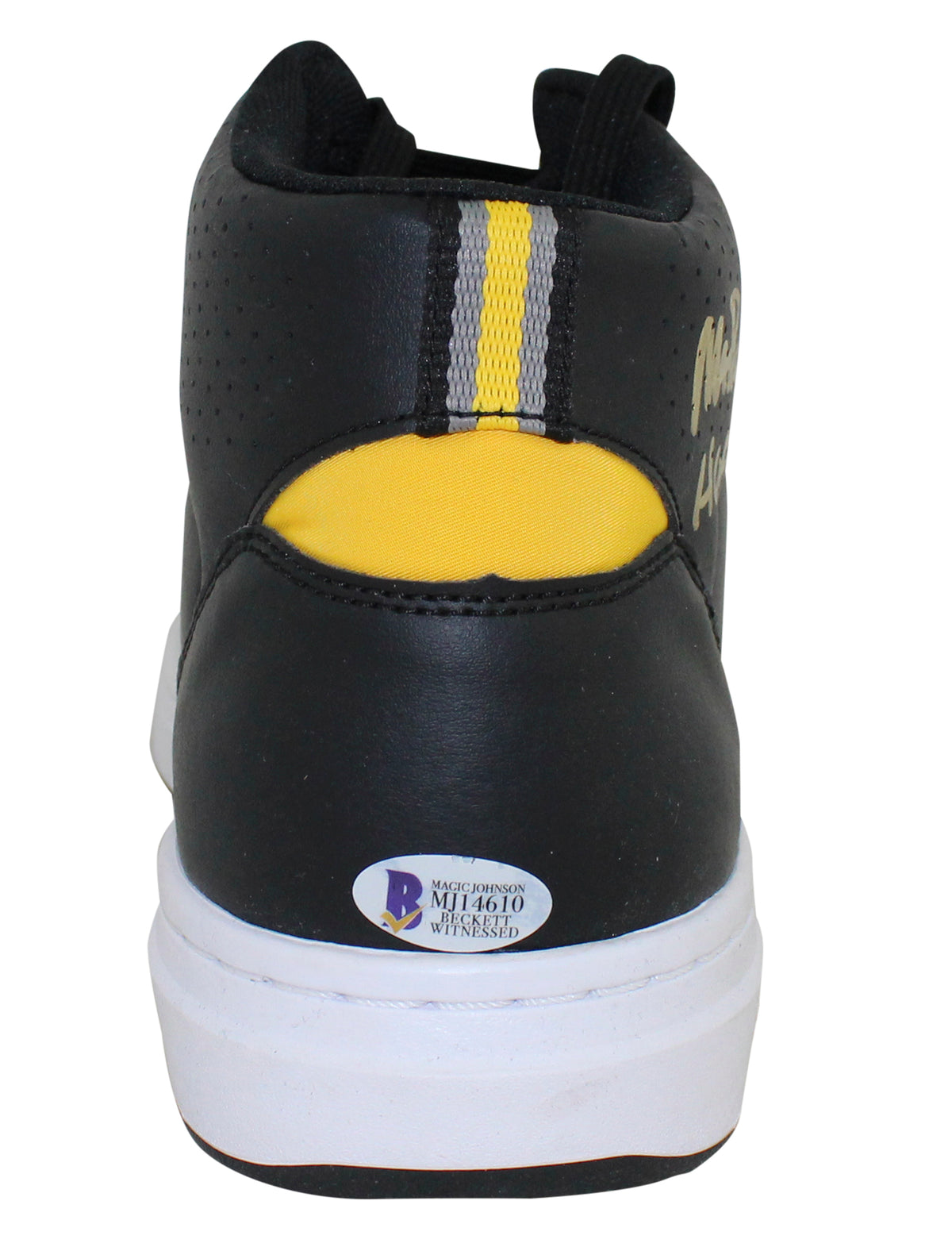Lakers Magic Johnson "HOF 02" Signed Converse Weapon Right Shoe BAS #MJ14610