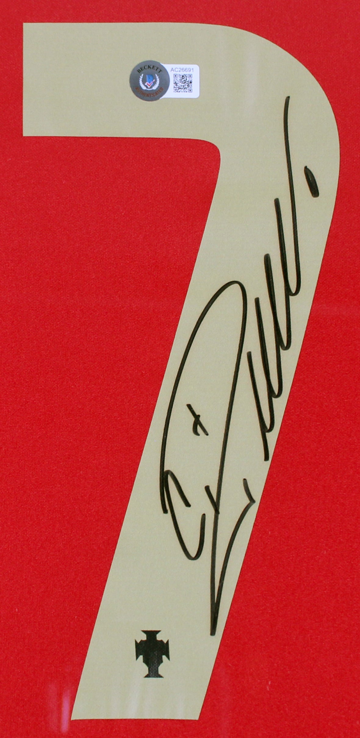 Portugal Cristiano Ronaldo Authentic Signed Red Nike Framed Jersey BAS LOA