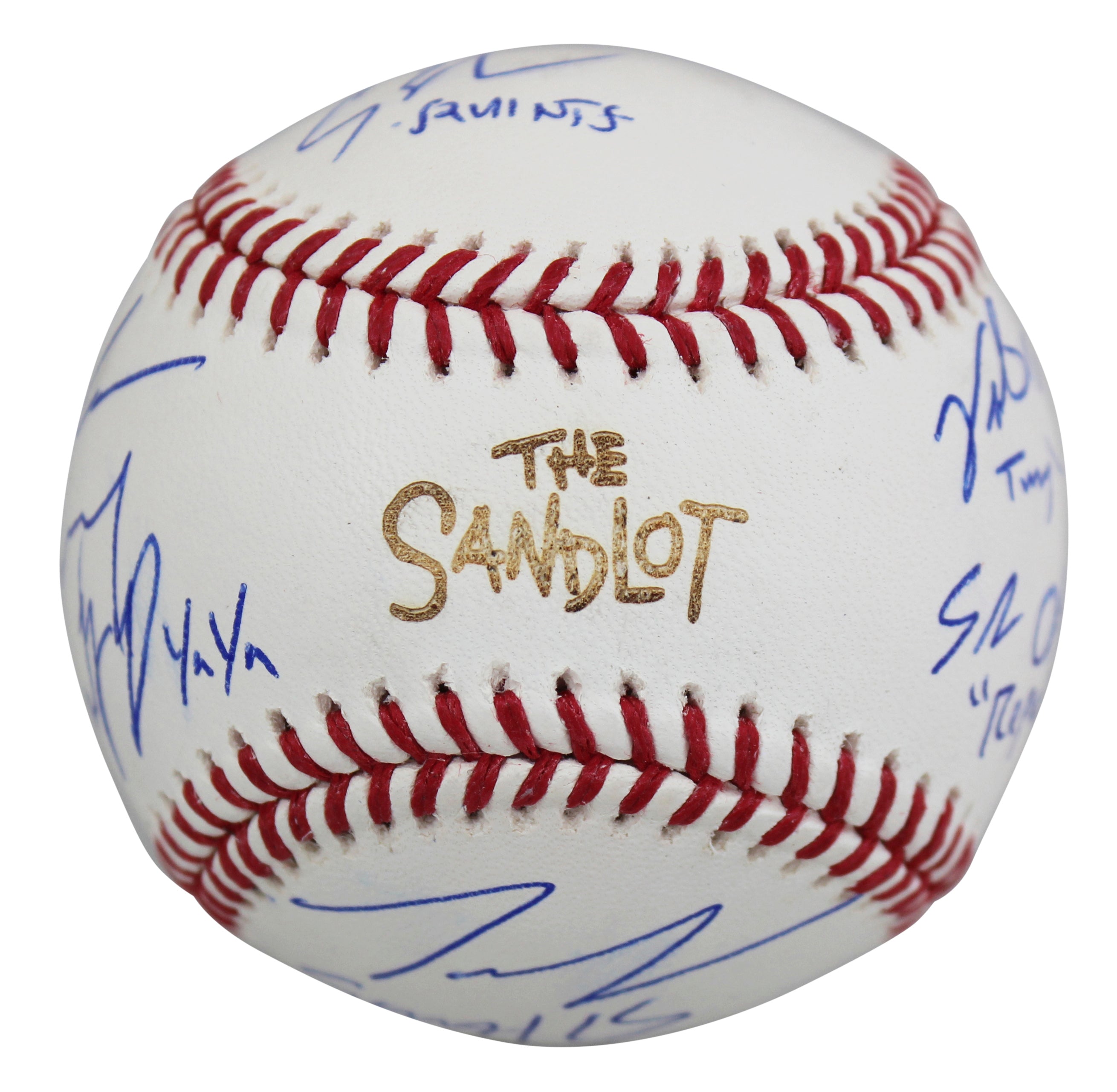 Sandlot (6) Guiry, Leopardi, +4 Signed Sandlot Baseball w/ Character Names BAS