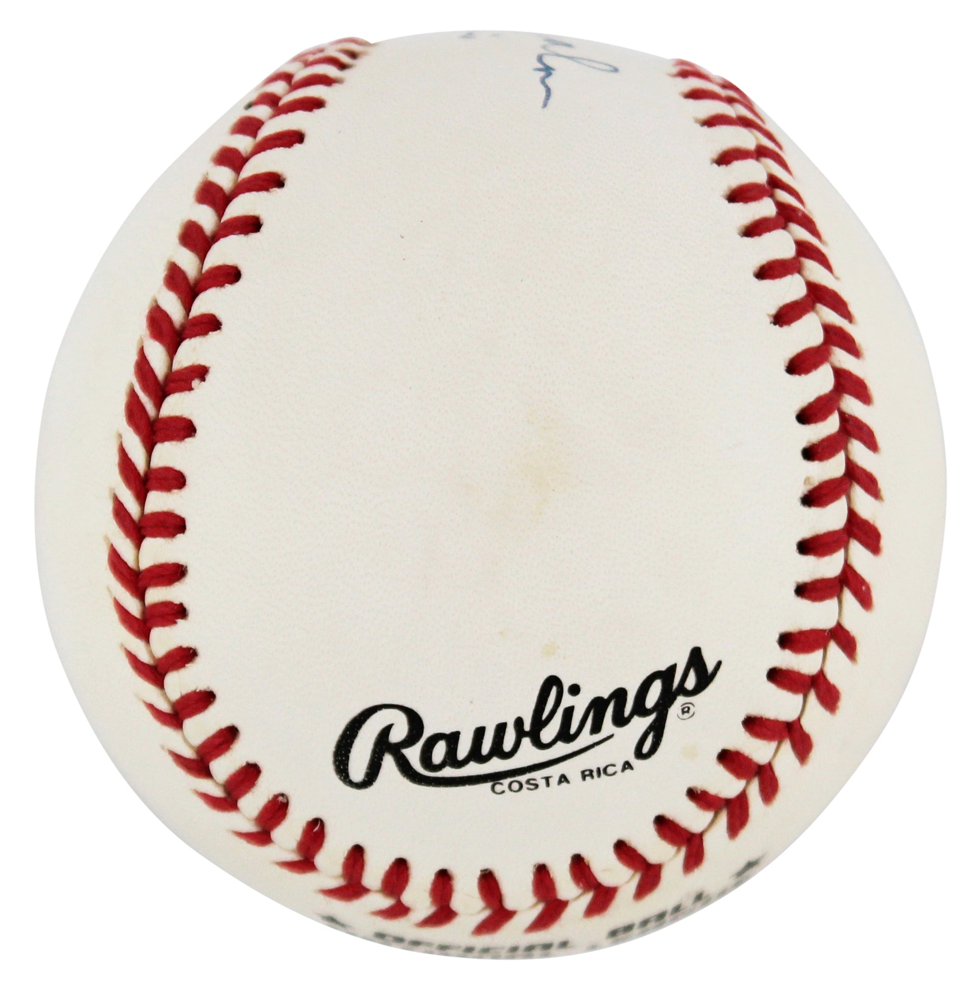 Braves Warren Spahn "363 Wins" Authentic Signed White Onl Baseball BAS #BL96167