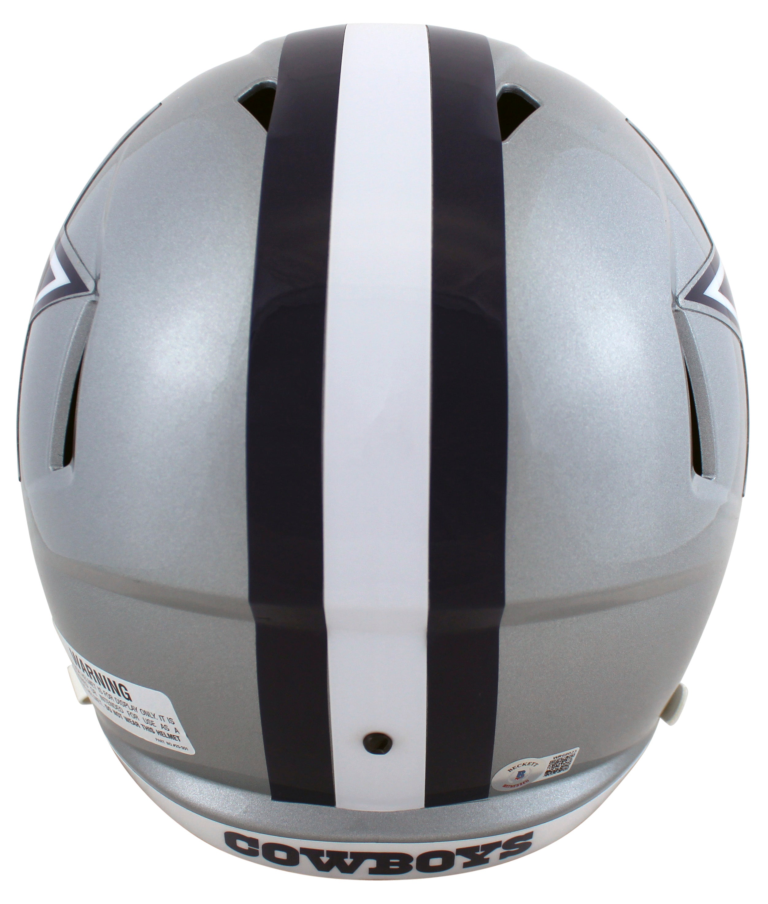 Cowboys Roger Staubach Signed Silver Full Size Speed Rep Helmet BAS Witnessed