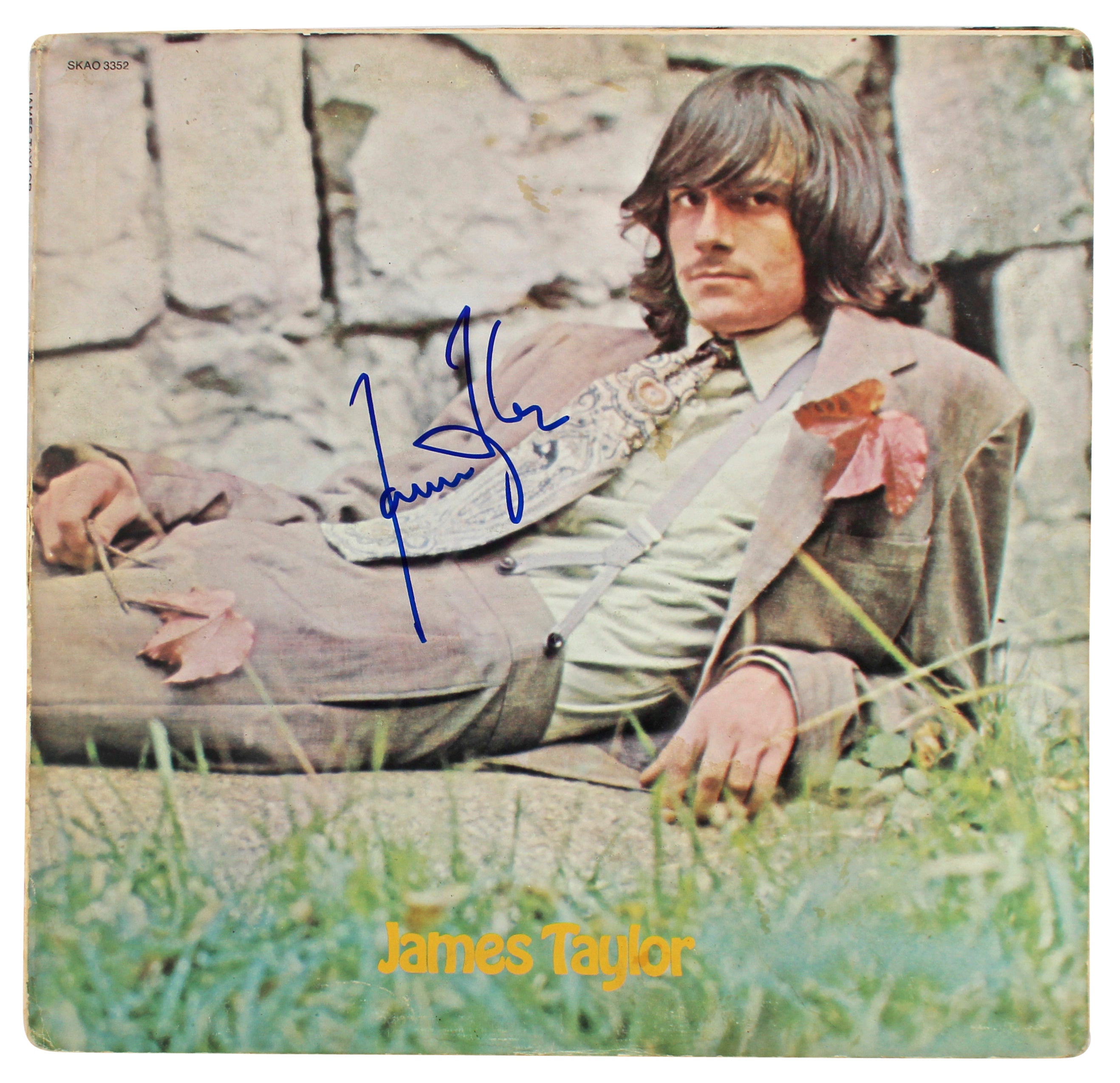 James Taylor Authentic Signed Self Titled Album Cover Autographed BAS #BF88935